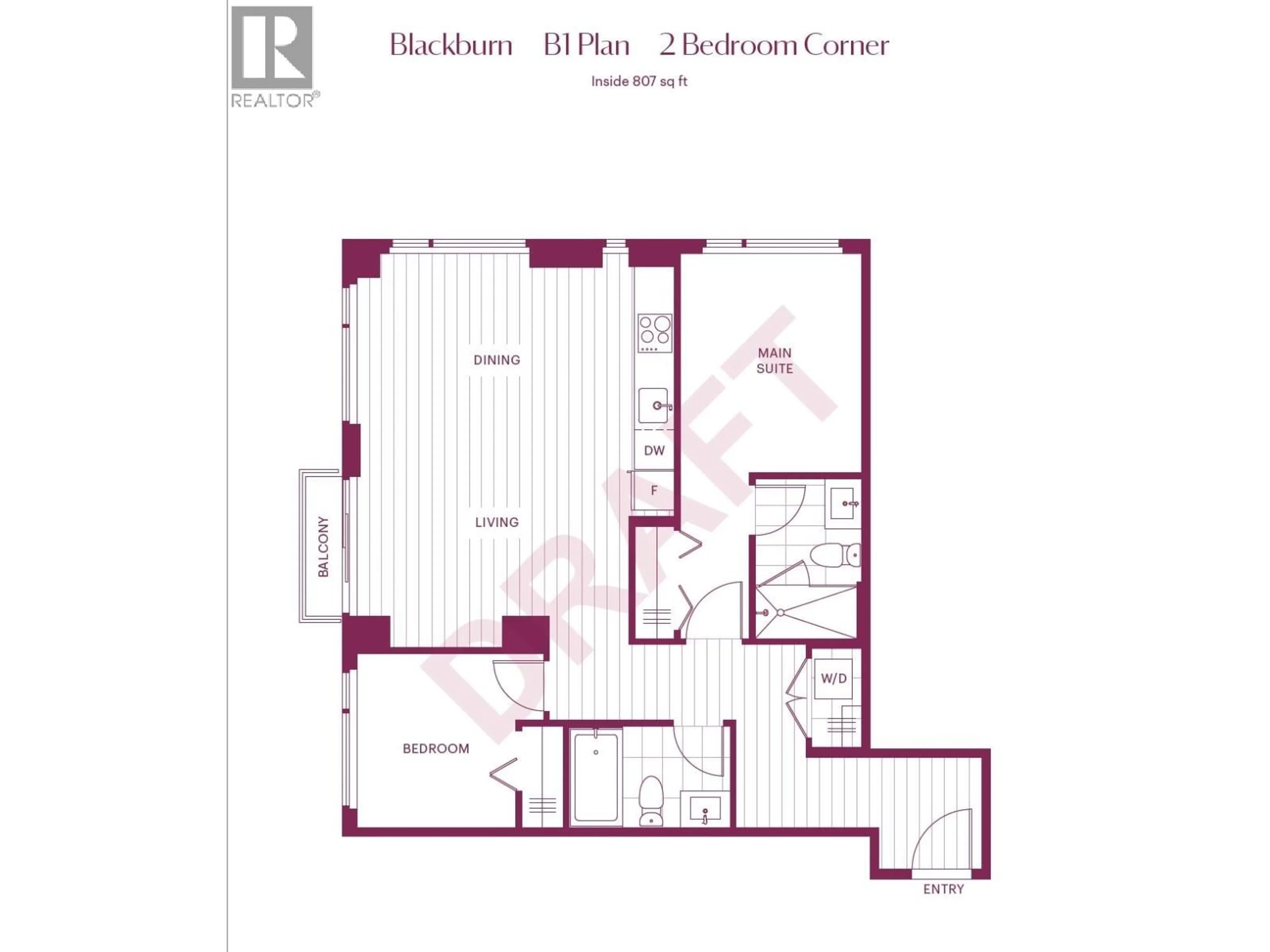 Floor plan for 802 - 8750 UNIVERSITY CRESCENT, Burnaby British Columbia V5A0G9