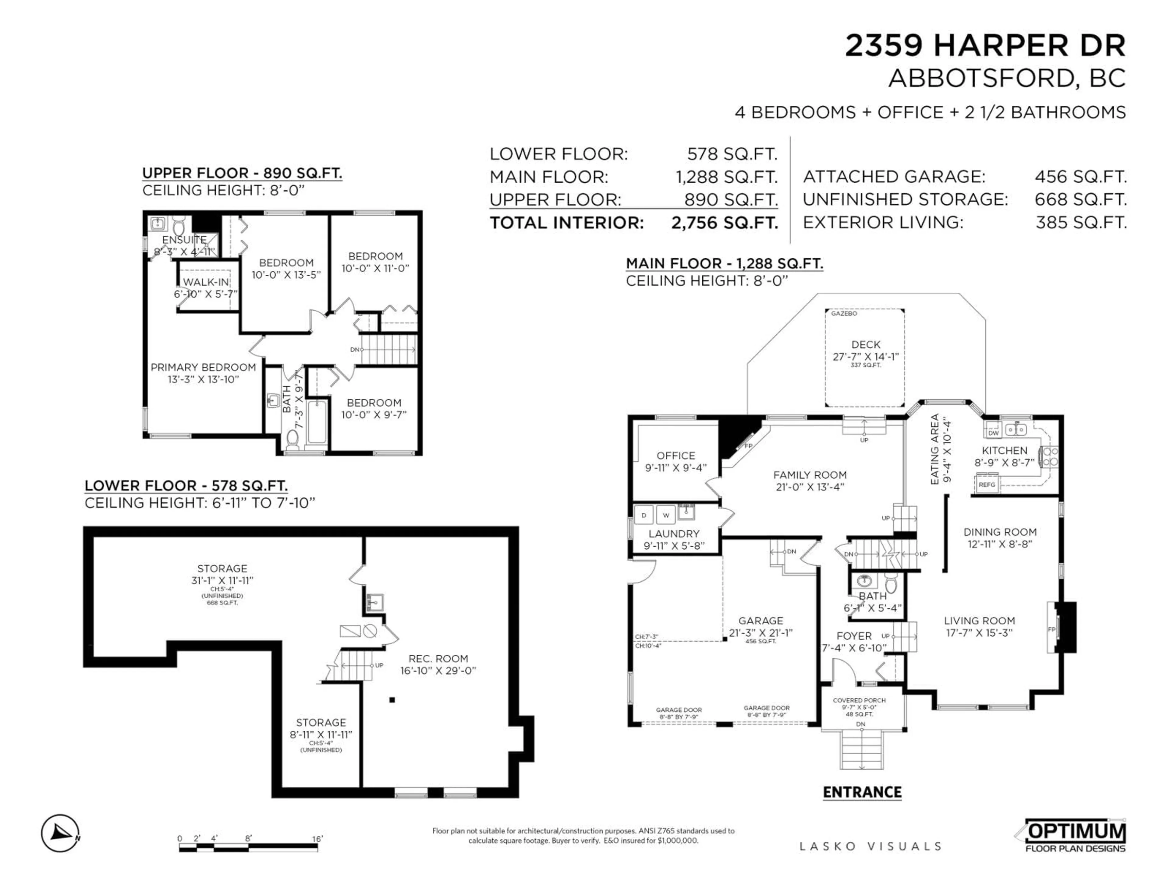 Floor plan for 2359 HARPER, Abbotsford British Columbia V3G2B2
