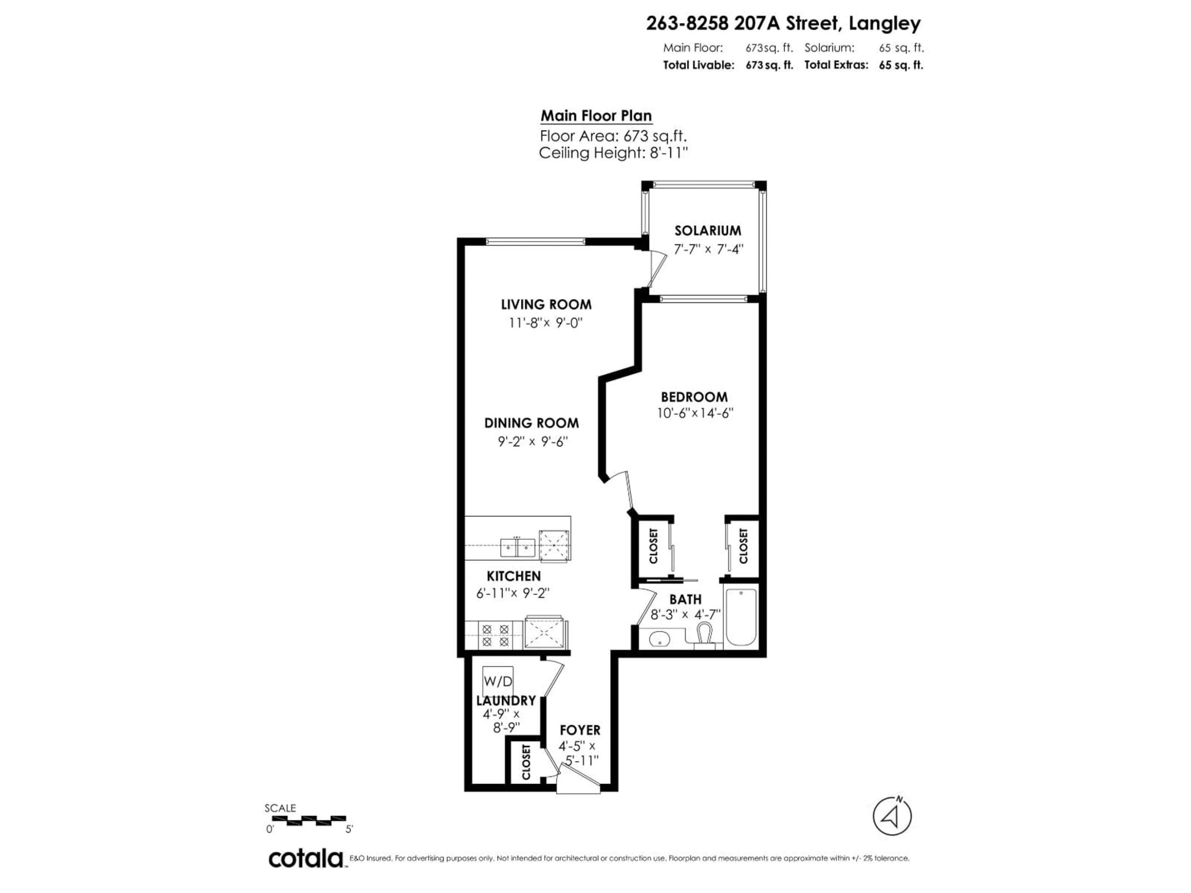 Floor plan for 263 - 8258 207A, Langley British Columbia V2Y0N4