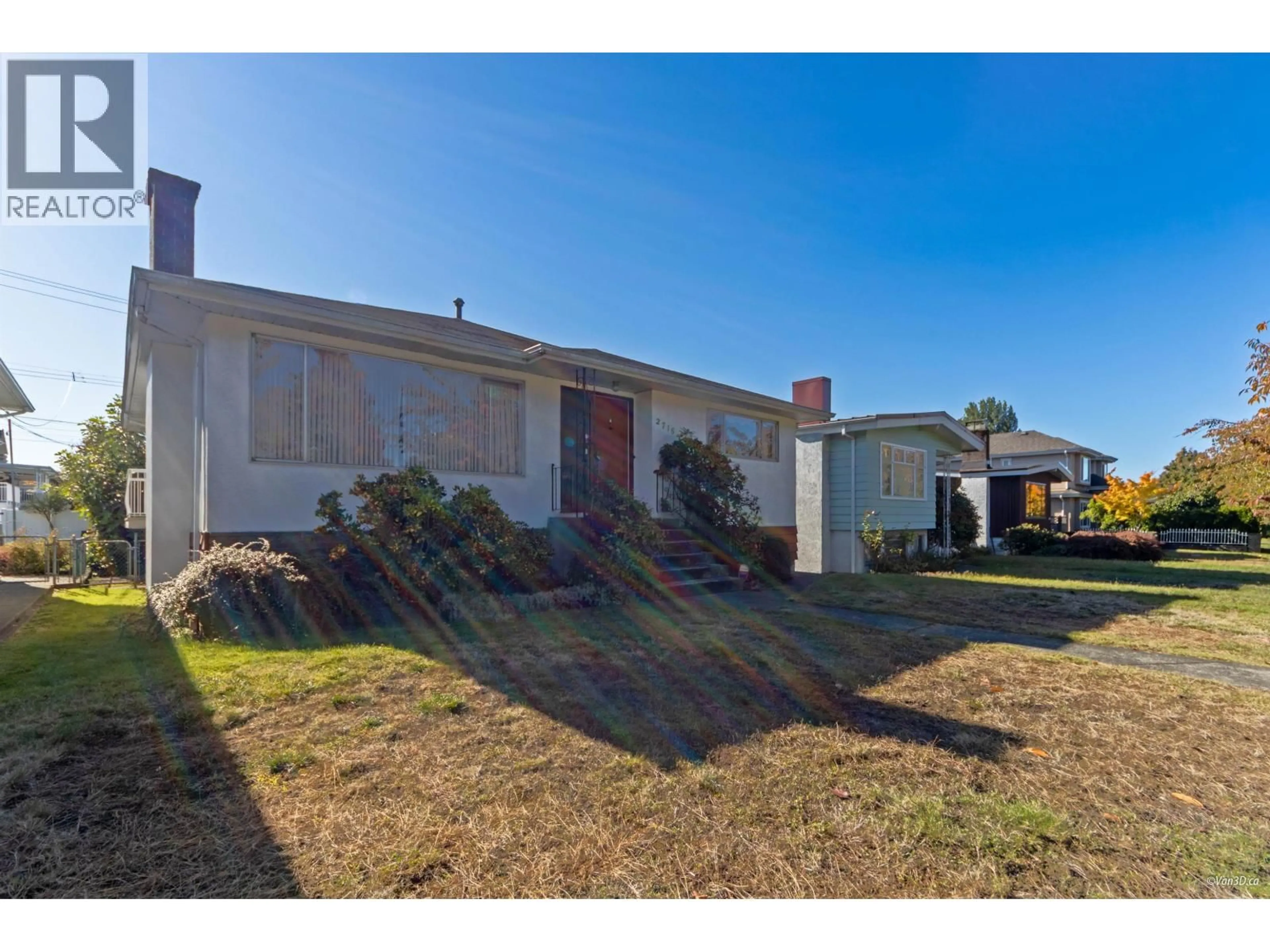 A pic from outside/outdoor area/front of a property/back of a property/a pic from drone, street for 2716 49TH AVENUE, Vancouver British Columbia V5S1K1