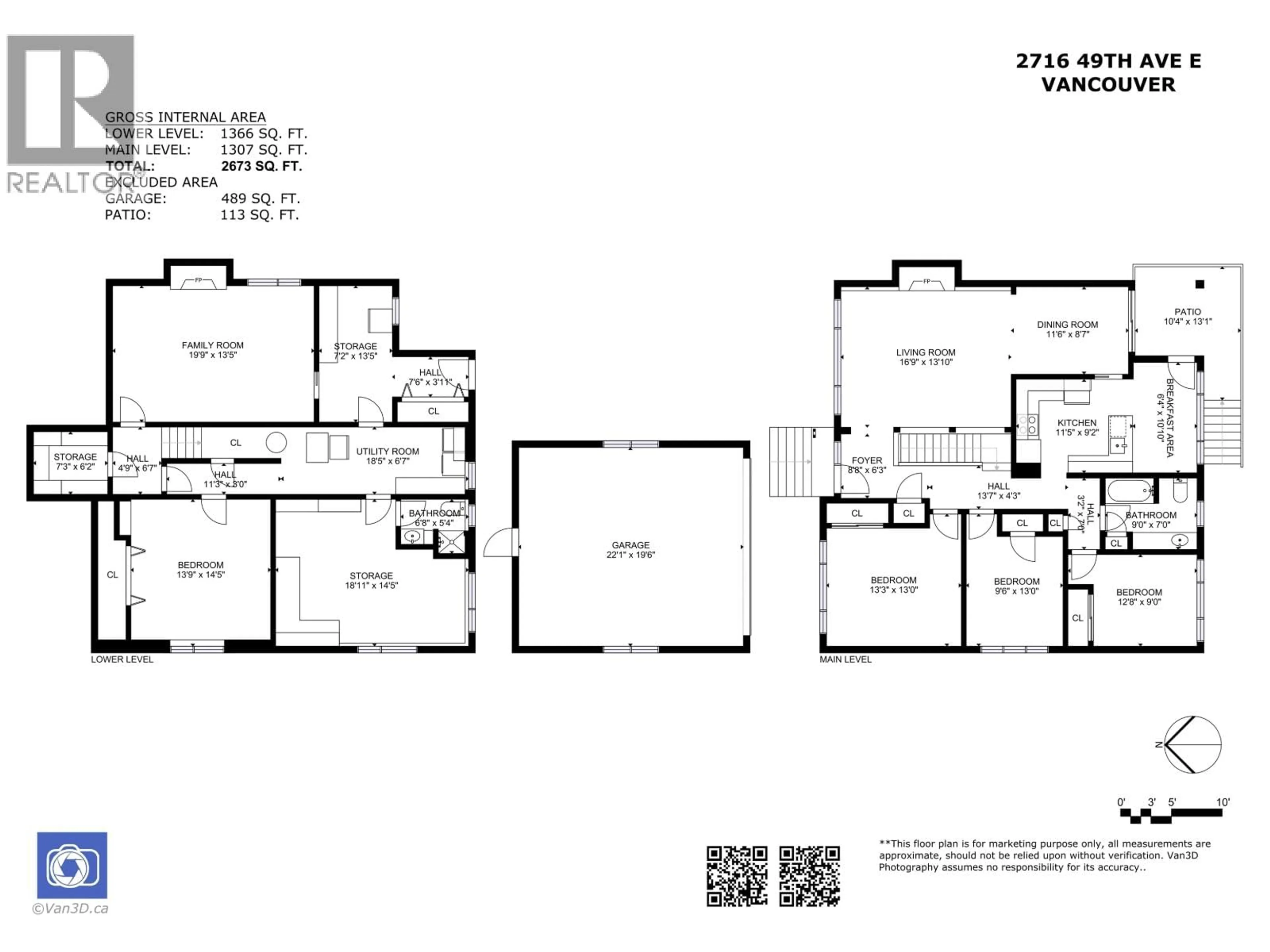 Floor plan for 2716 49TH AVENUE, Vancouver British Columbia V5S1K1