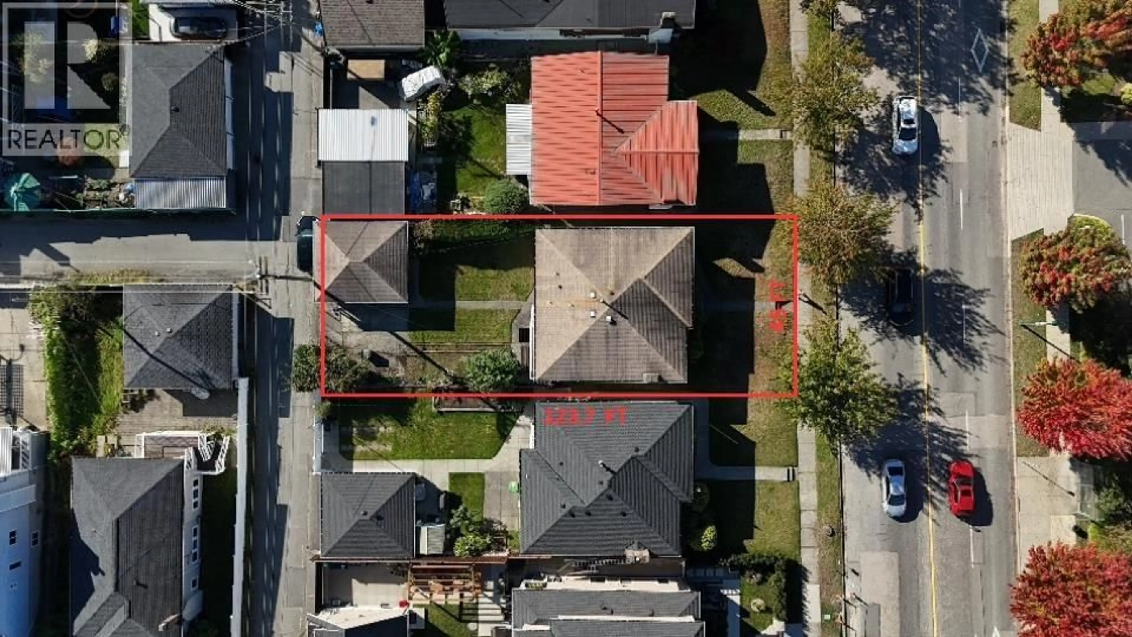 A pic from outside/outdoor area/front of a property/back of a property/a pic from drone, street for 2716 49TH AVENUE, Vancouver British Columbia V5S1K1