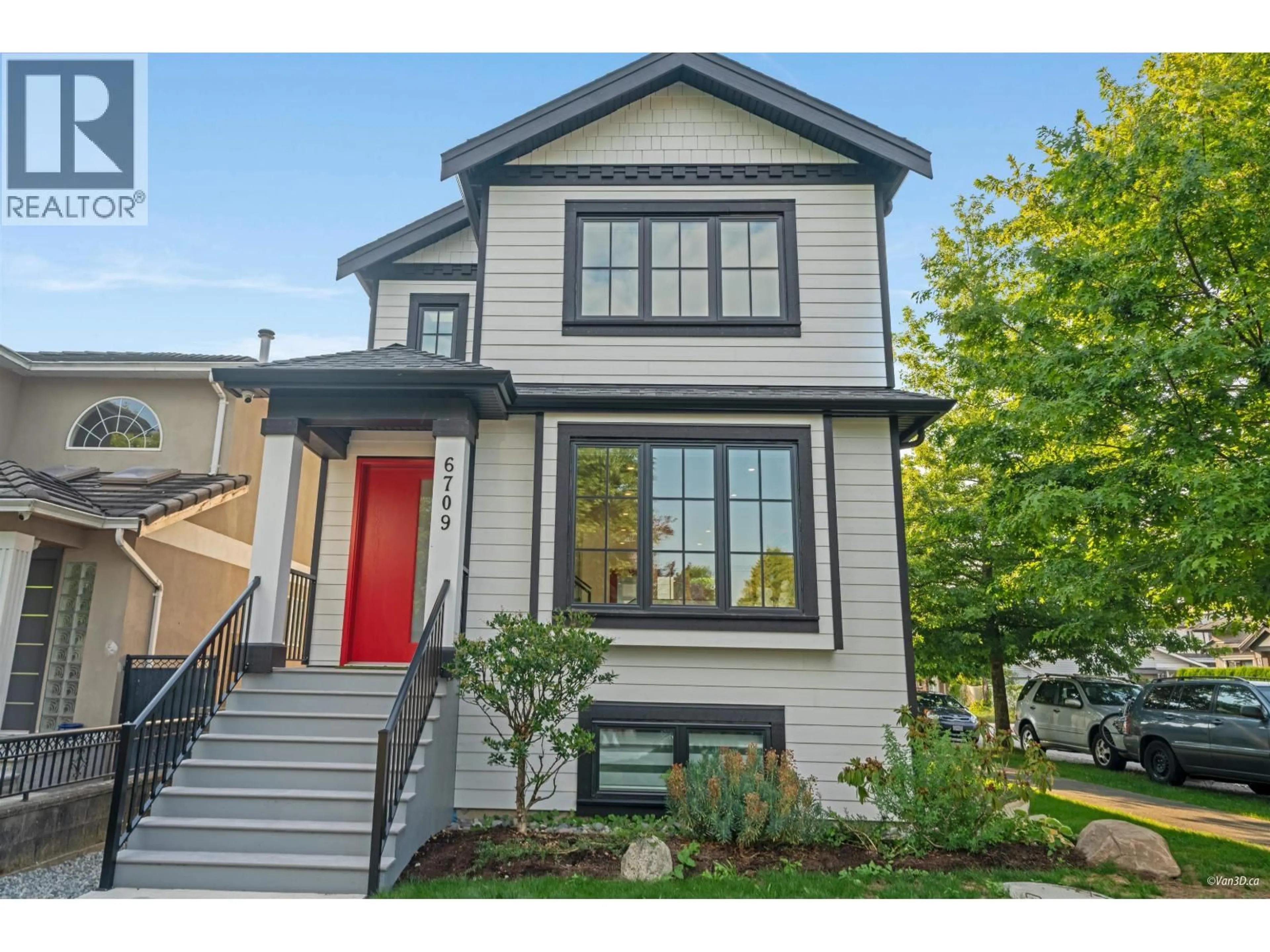 Home with vinyl exterior material, street for 6709 FLEMING STREET, Vancouver British Columbia V5P3H4