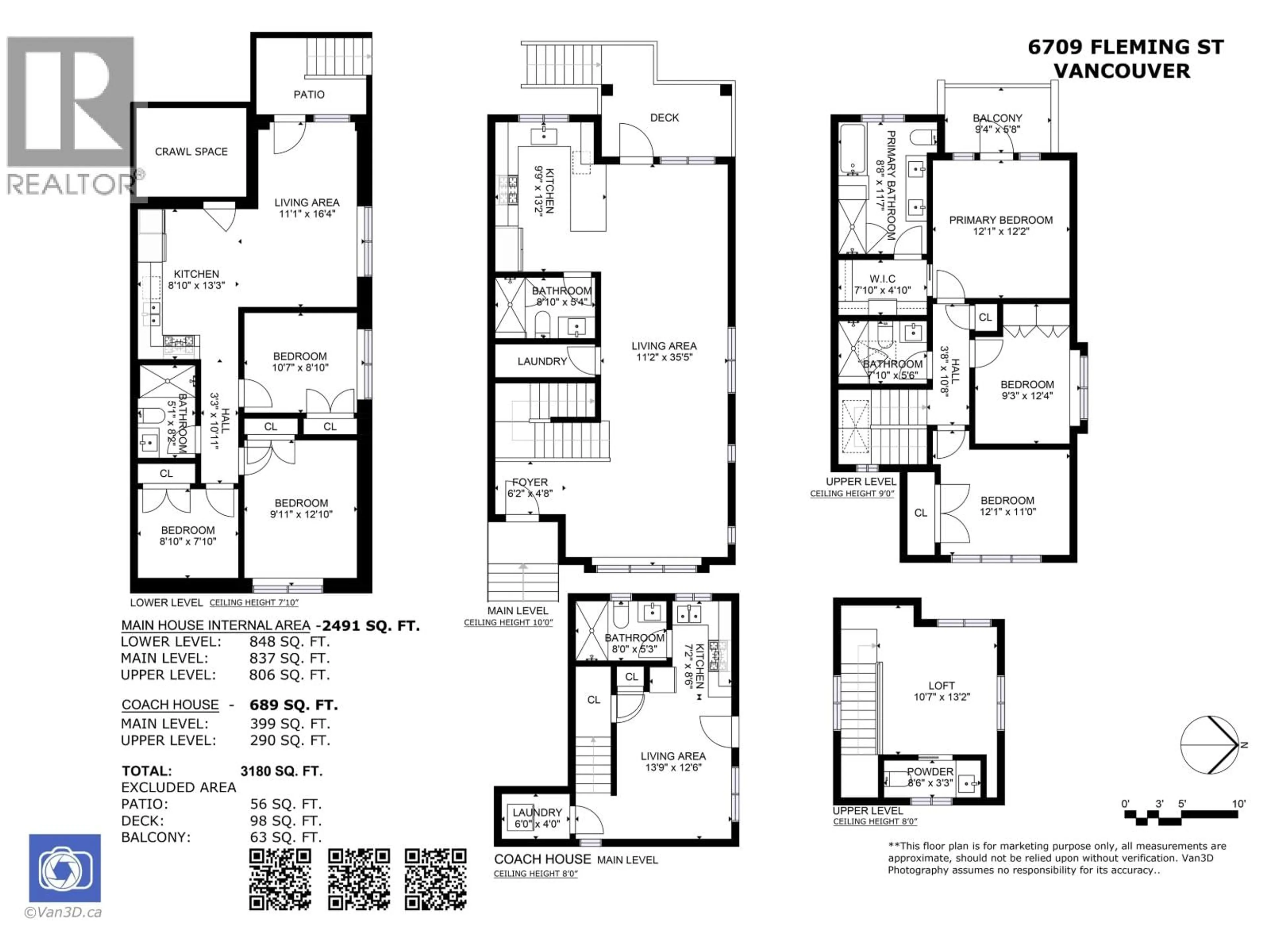 Floor plan for 6709 FLEMING STREET, Vancouver British Columbia V5P3H4