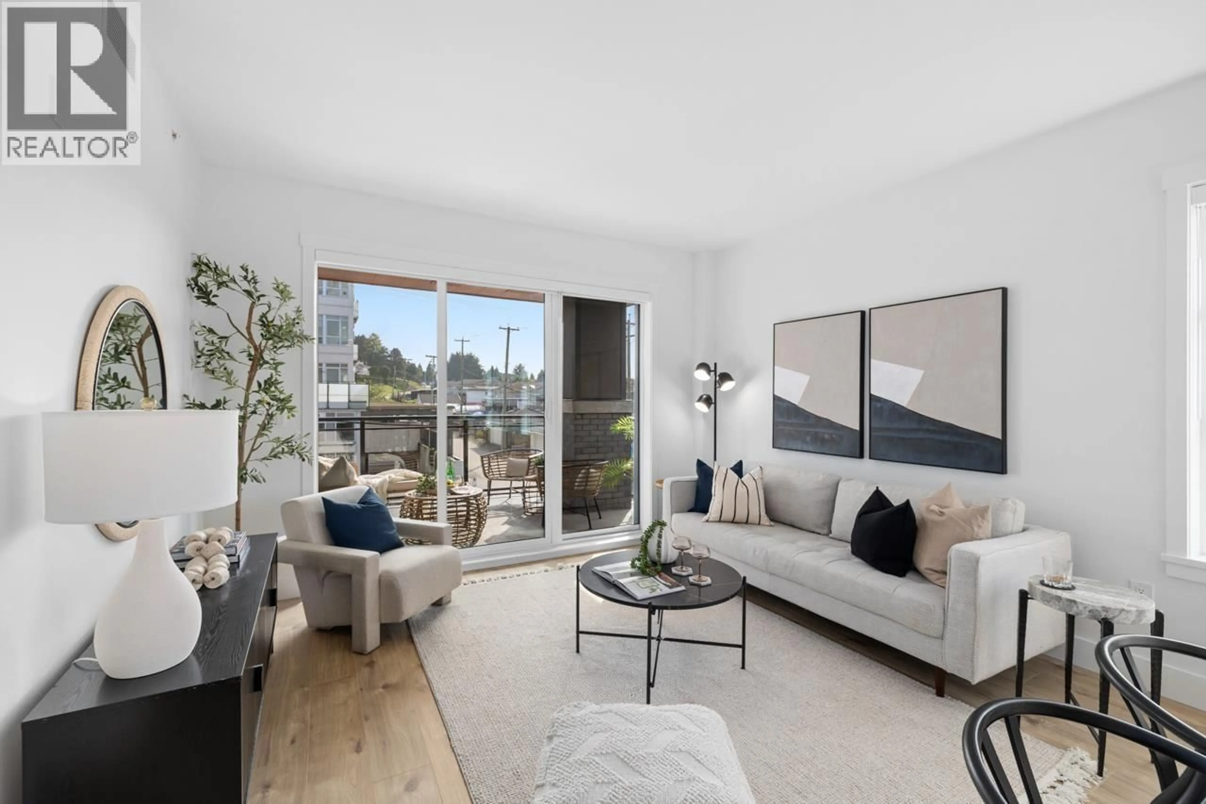 Living room with furniture, unknown for 406 - 4788 HASTINGS STREET, Burnaby British Columbia V5C0P4