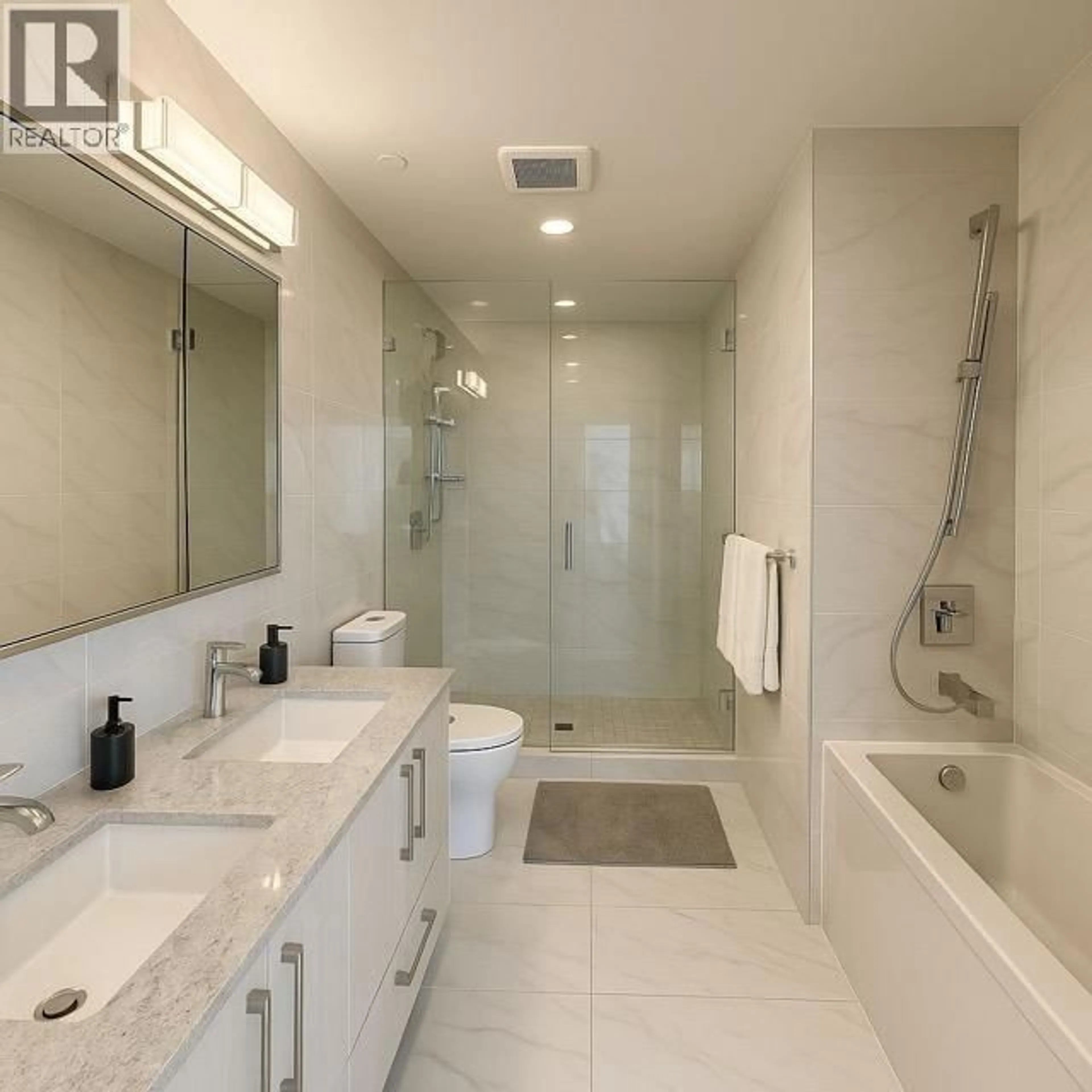 Contemporary bathroom, ceramic/tile floor for 505 - 5033 CAMBIE STREET, Vancouver British Columbia V5Z0H6