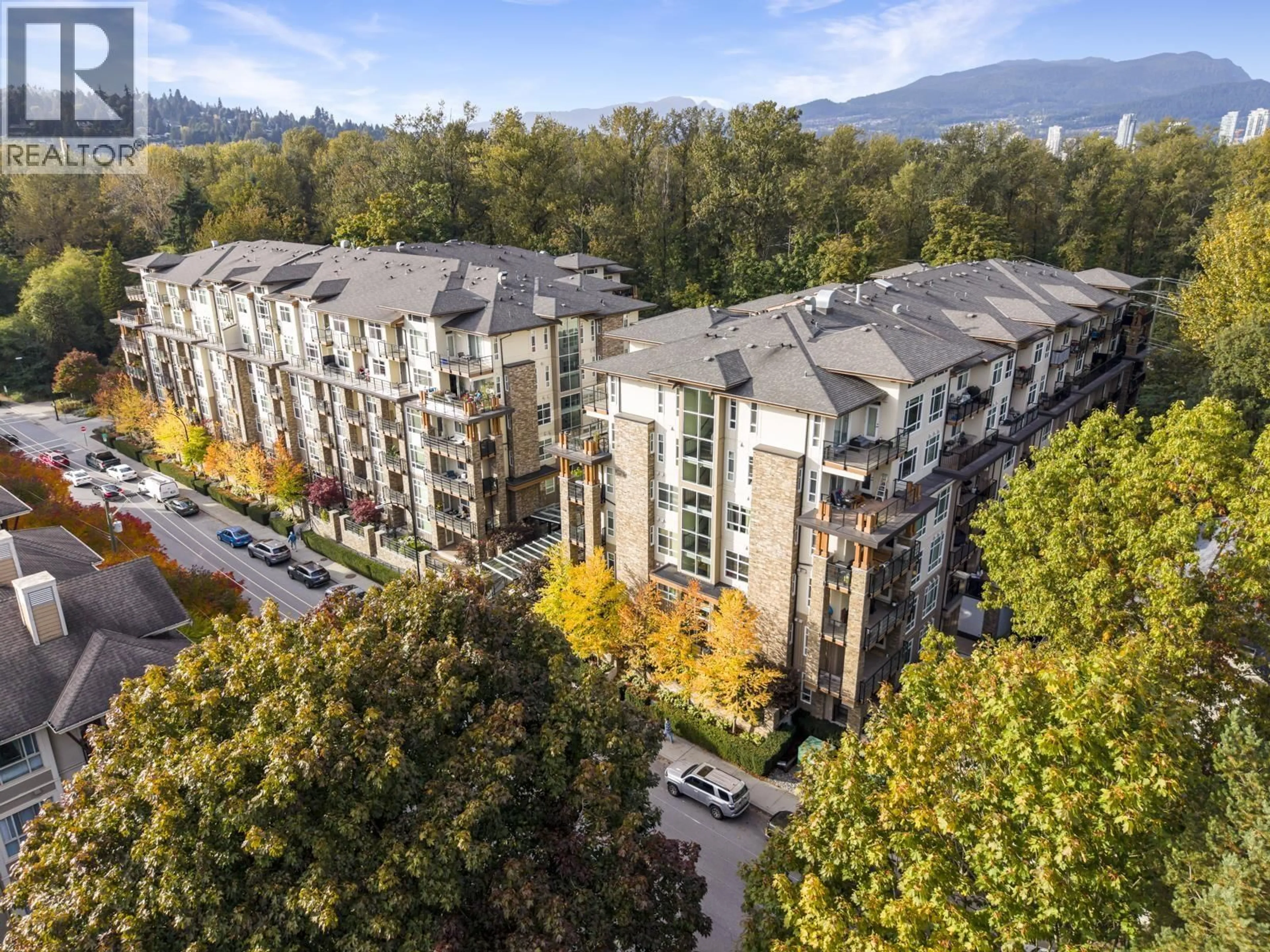 A pic from outside/outdoor area/front of a property/back of a property/a pic from drone, city buildings view from balcony for 605 - 2465 WILSON AVENUE, Port Coquitlam British Columbia V3C0E6