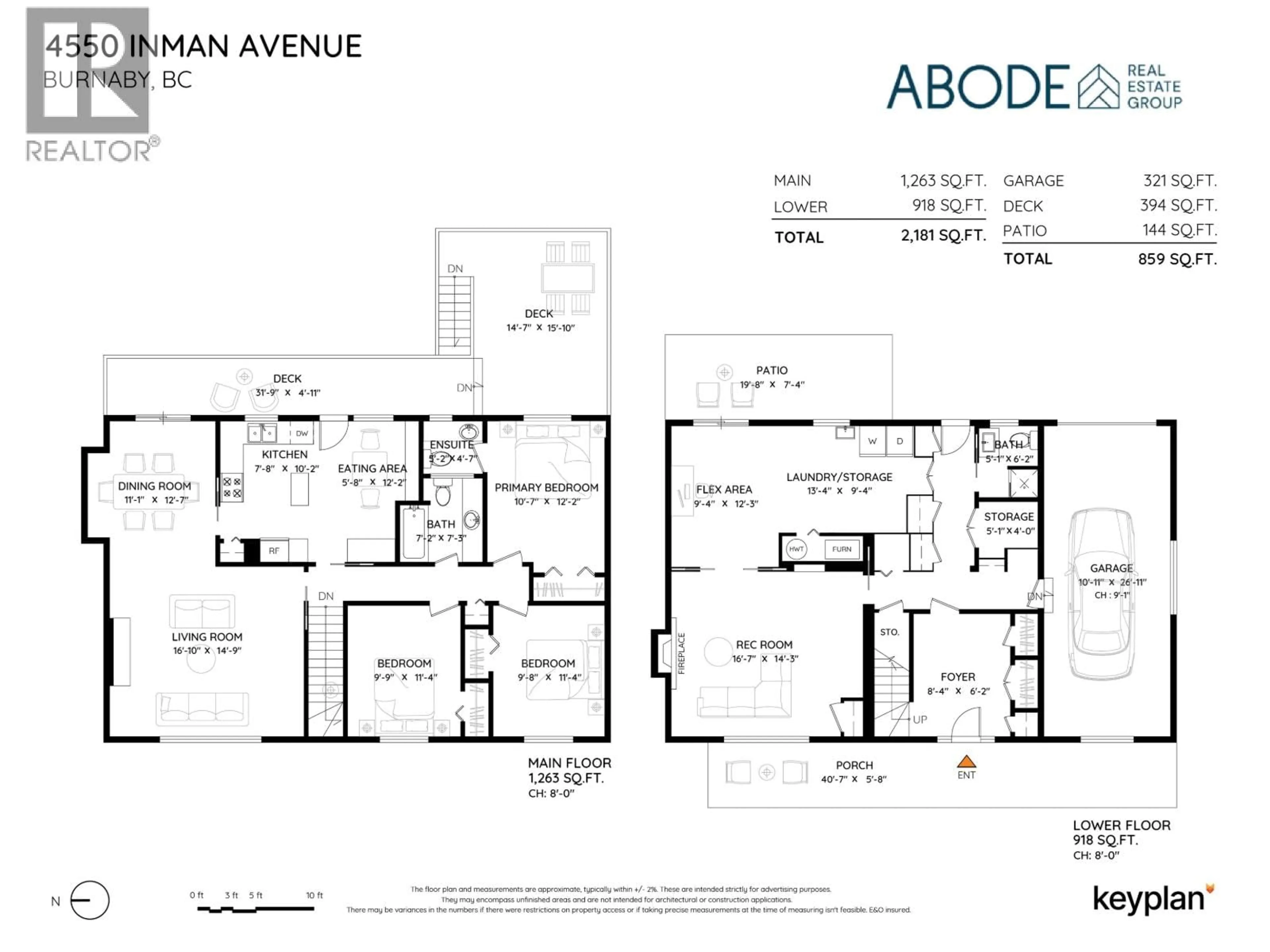 Floor plan for 4550 INMAN AVENUE, Burnaby British Columbia V5G2Y1