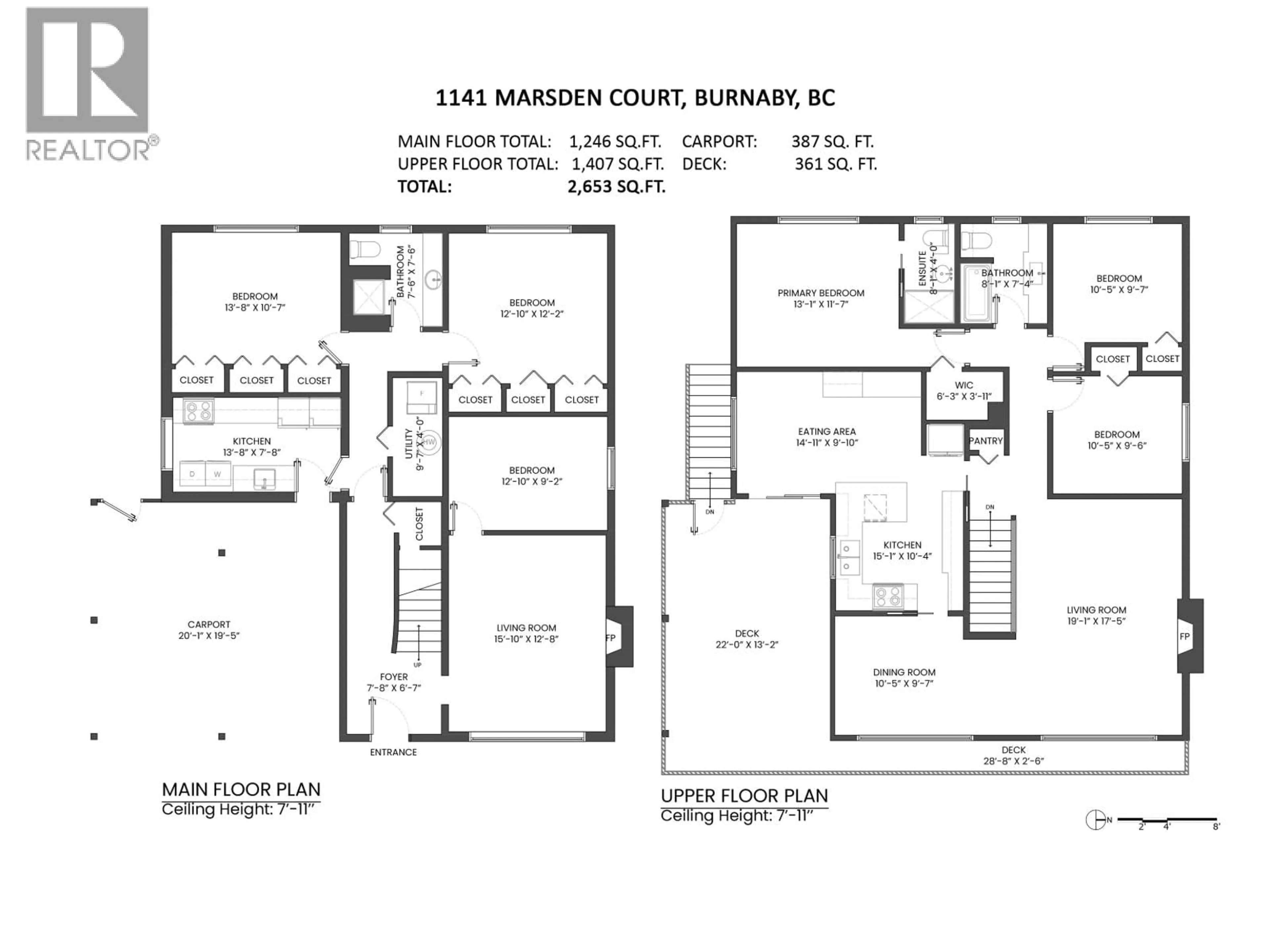 Floor plan for 1141 MARSDEN COURT, Burnaby British Columbia V5A3K2