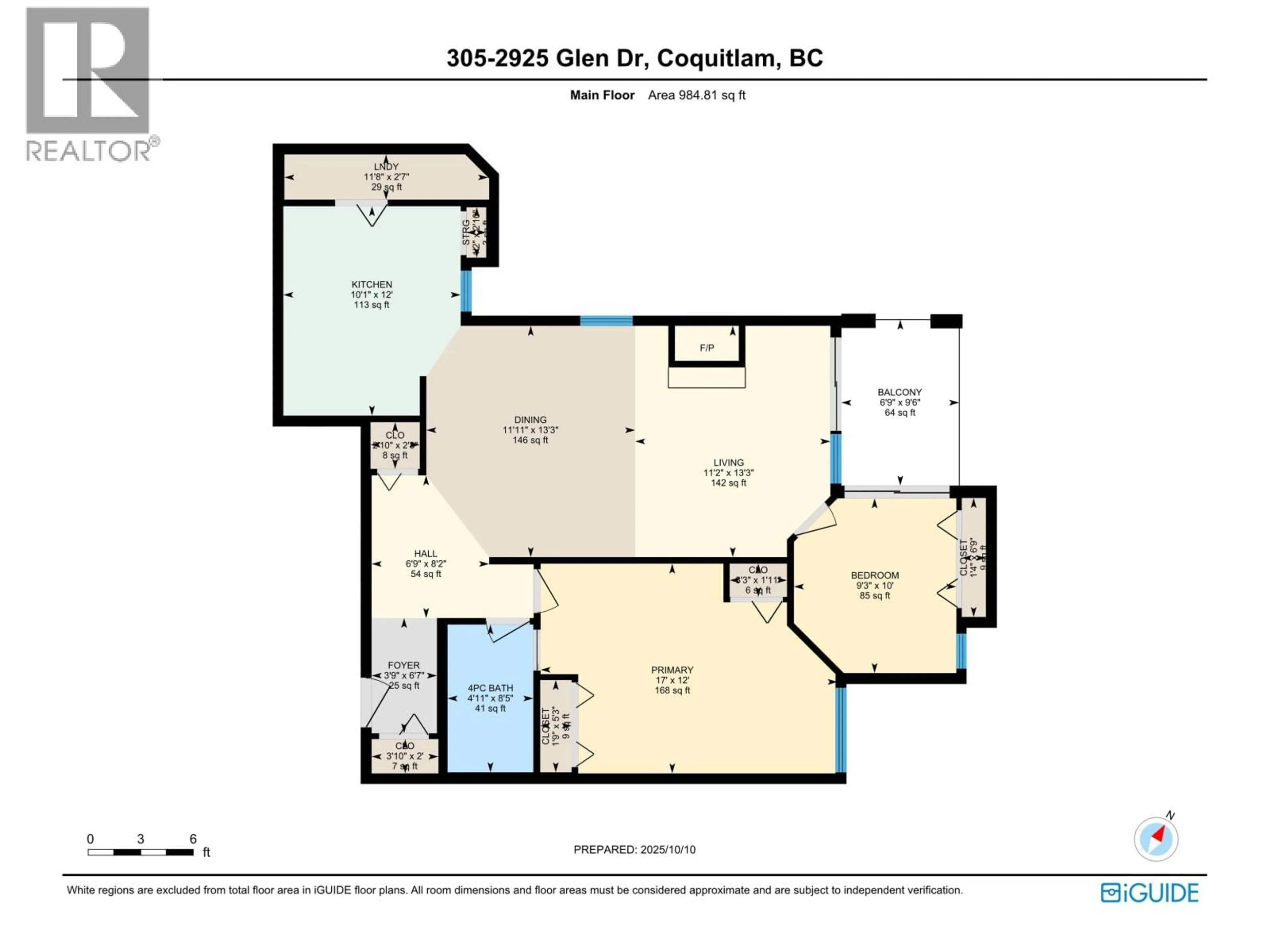 Floor plan for 305 - 2925 GLEN DRIVE, Coquitlam British Columbia V3B7H9