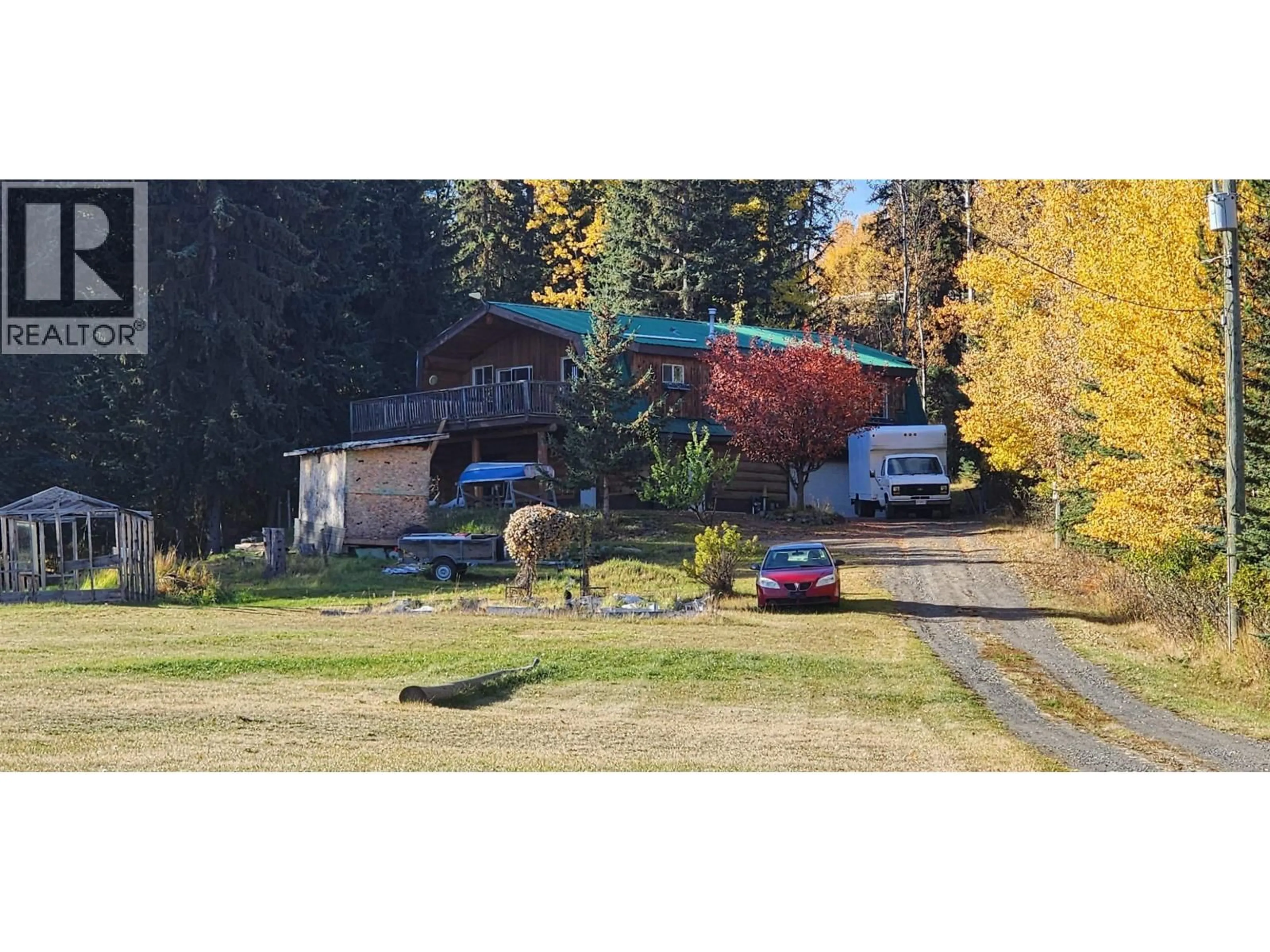 A pic from outside/outdoor area/front of a property/back of a property/a pic from drone, unknown for 6192 HUNT ROAD, 100 Mile House British Columbia V0K2E3