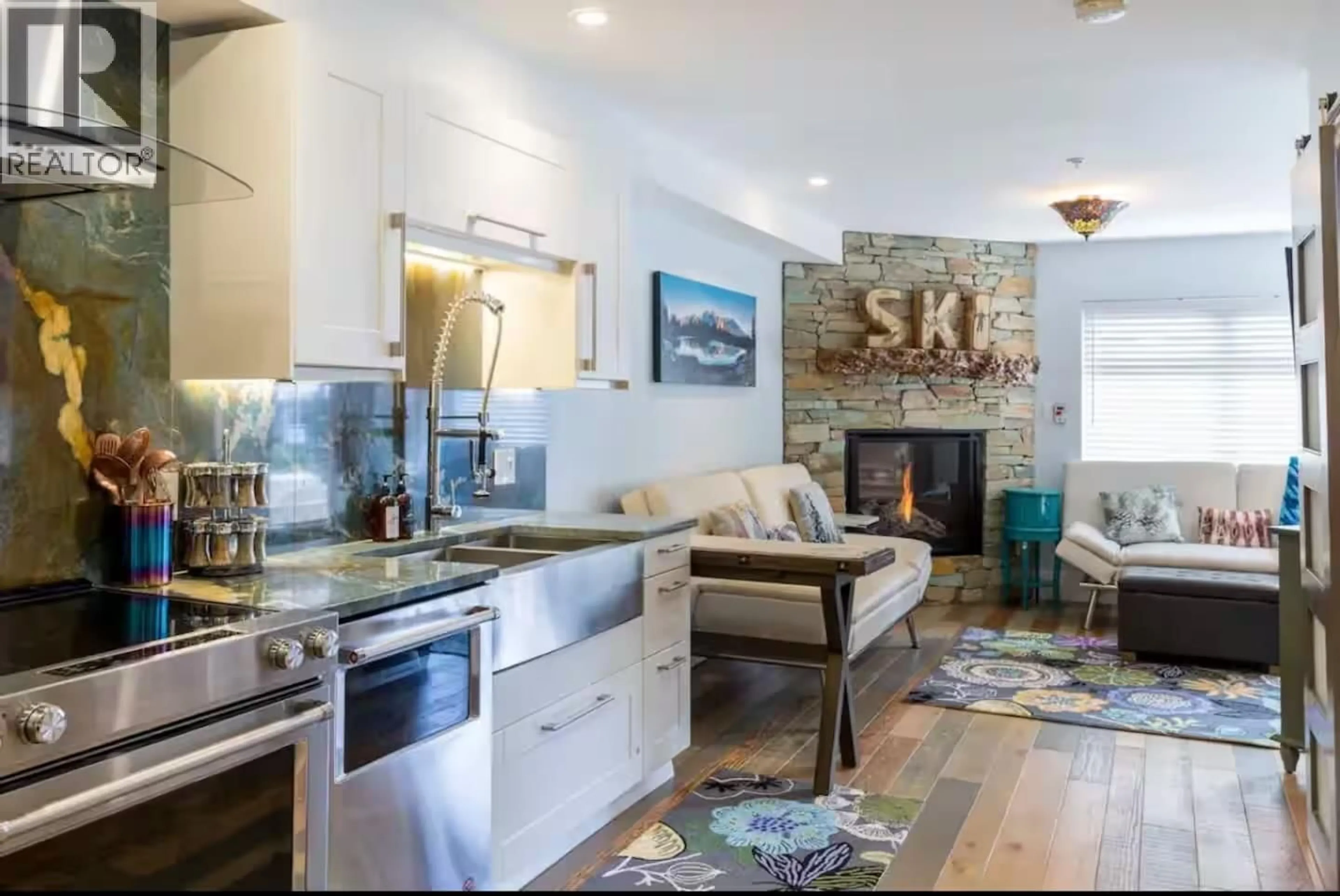 Open concept kitchen, ceramic/tile floor for 104 - 2050 LAKE PLACID ROAD, Whistler British Columbia V0N1B2