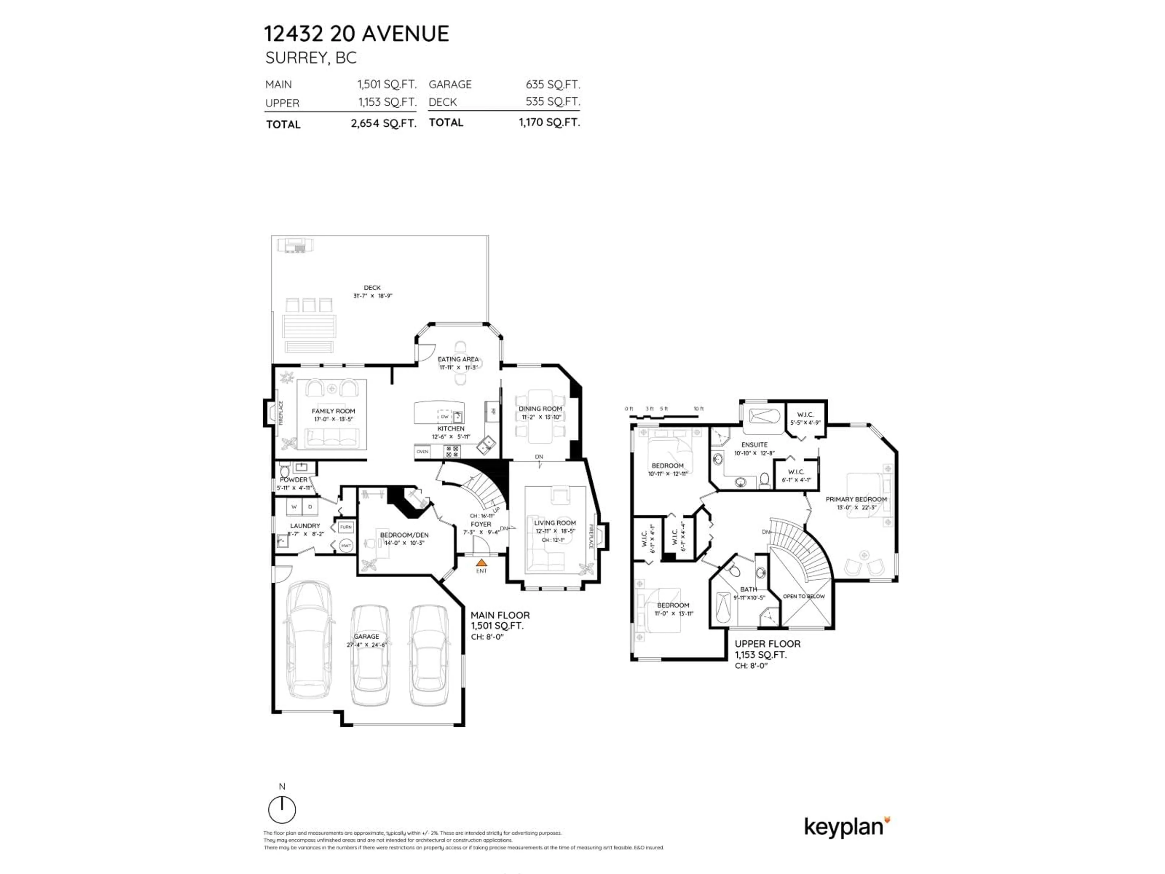 Floor plan for 12432 20, Surrey British Columbia V4A9K5