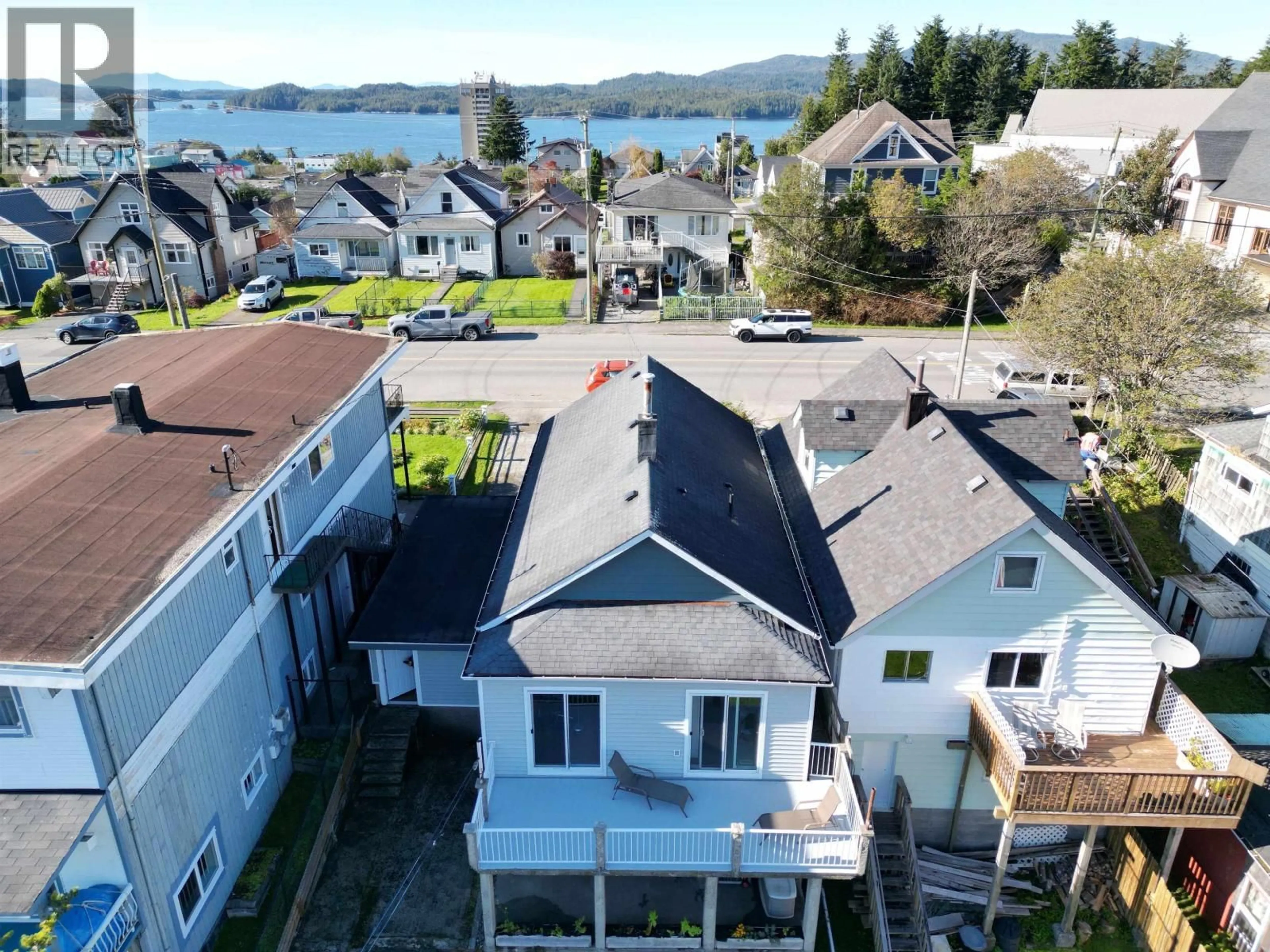 A pic from outside/outdoor area/front of a property/back of a property/a pic from drone, water/lake/river/ocean view for 723 6TH AVENUE, Prince Rupert British Columbia V8J1Z8