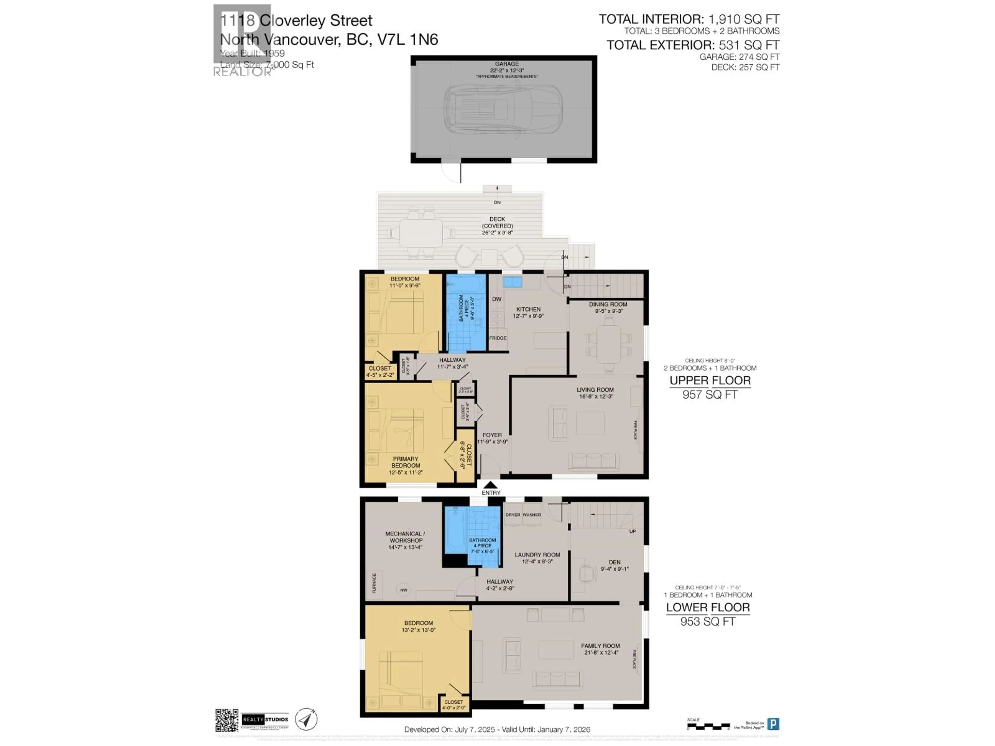 Floor plan for 1118 CLOVERLEY STREET, North Vancouver British Columbia V7L1N6