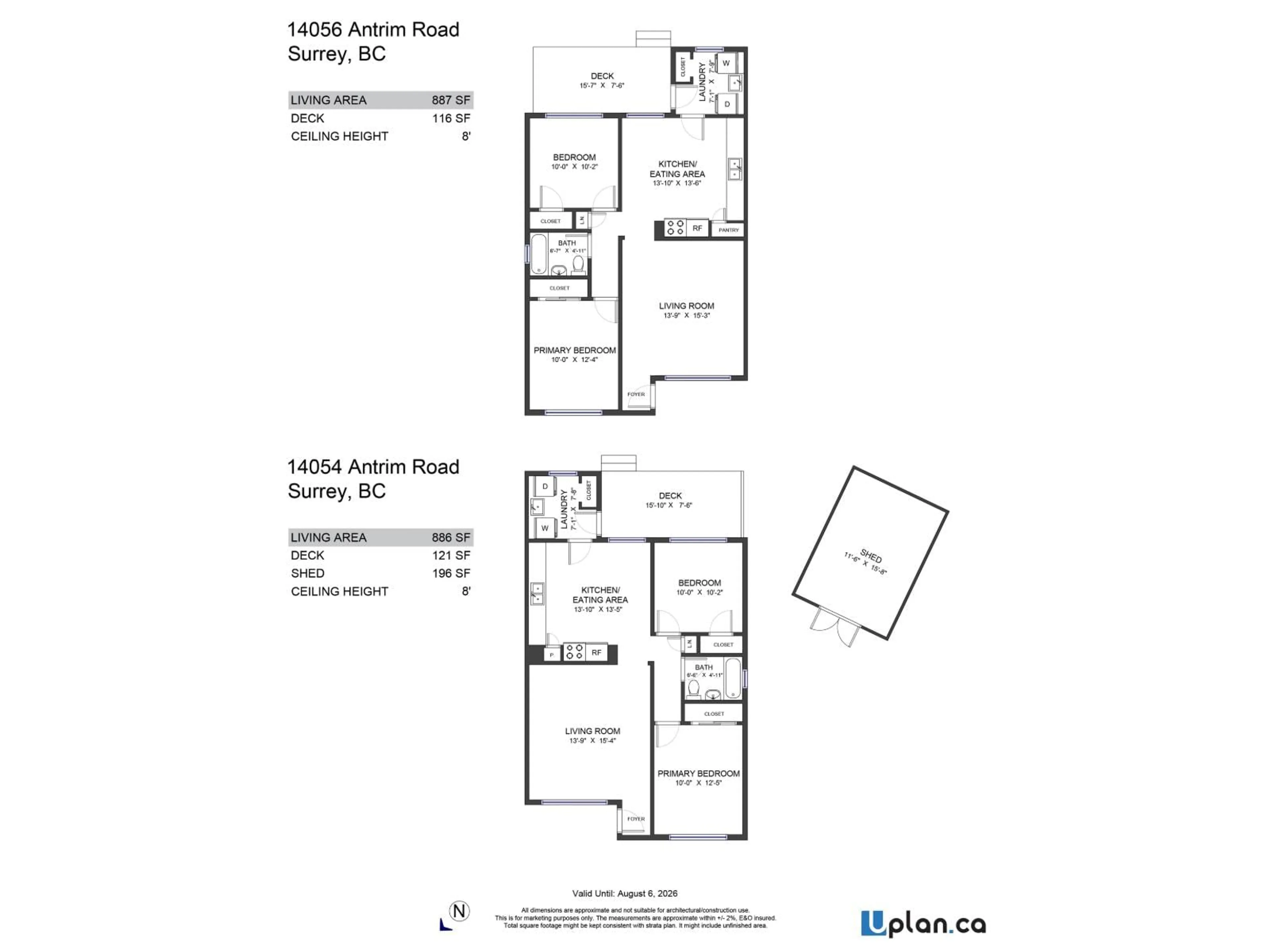 Floor plan for 14054 ANTRIM, Surrey British Columbia V3R5H7