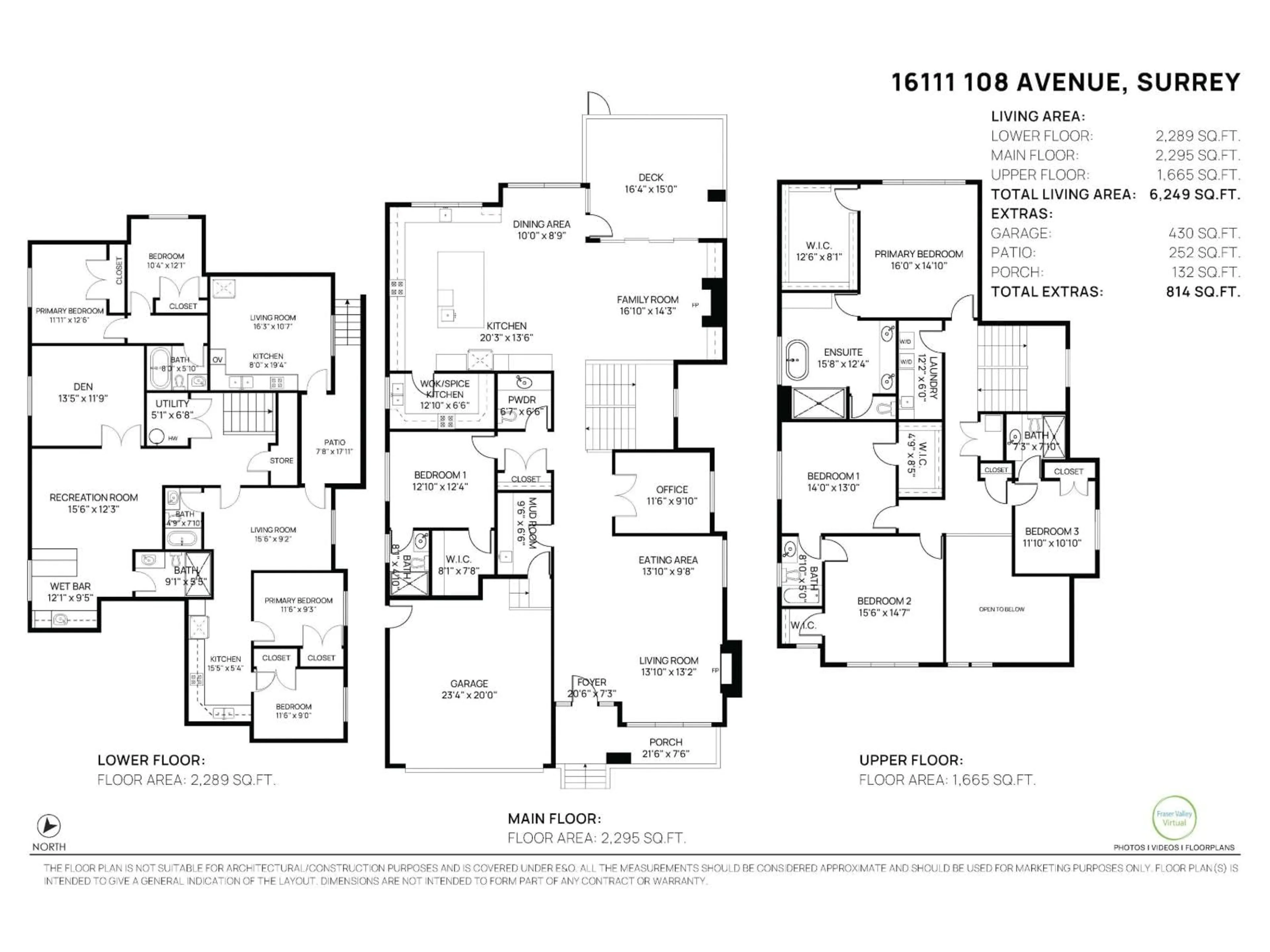 Floor plan for 16111 108, Surrey British Columbia V4N1P2