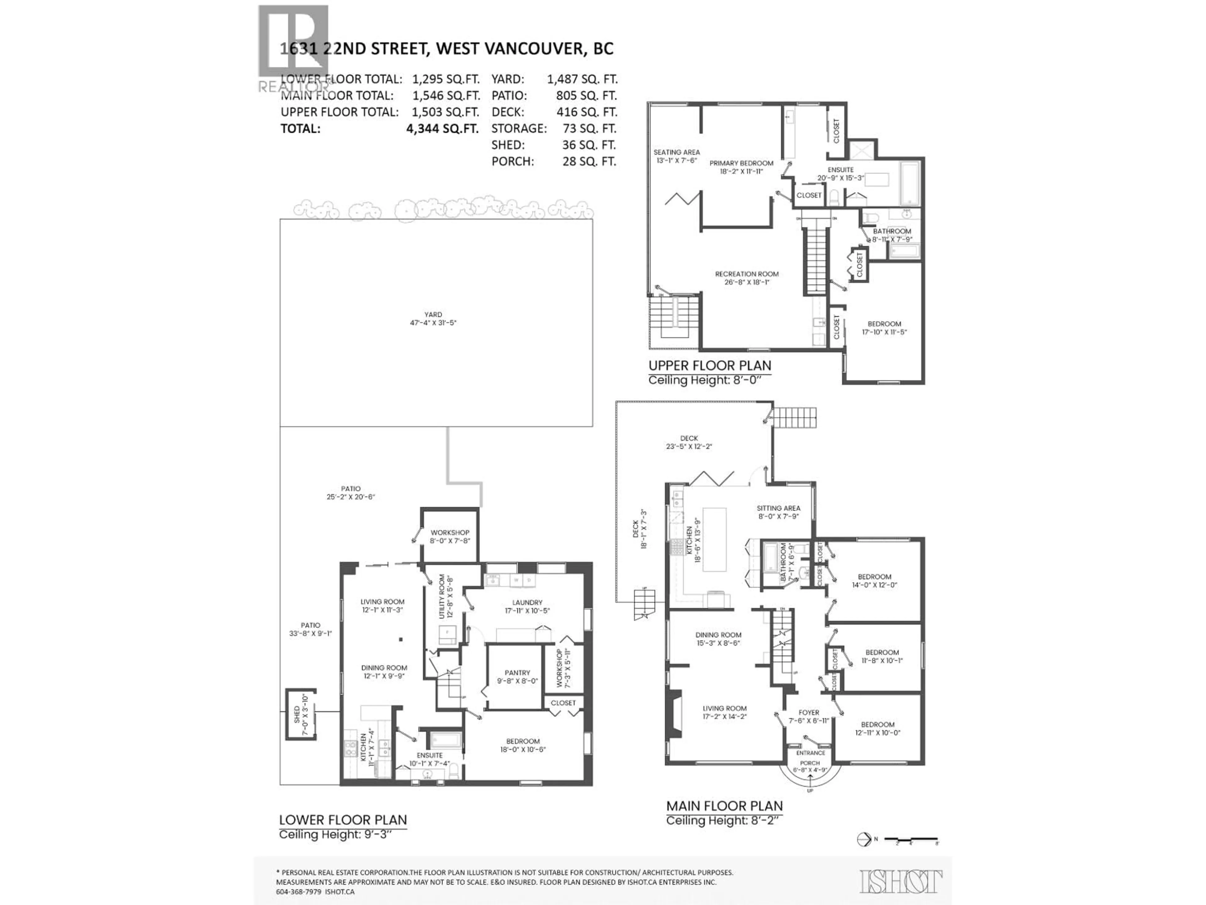 Floor plan for 1631 22ND STREET, West Vancouver British Columbia V7V4E2