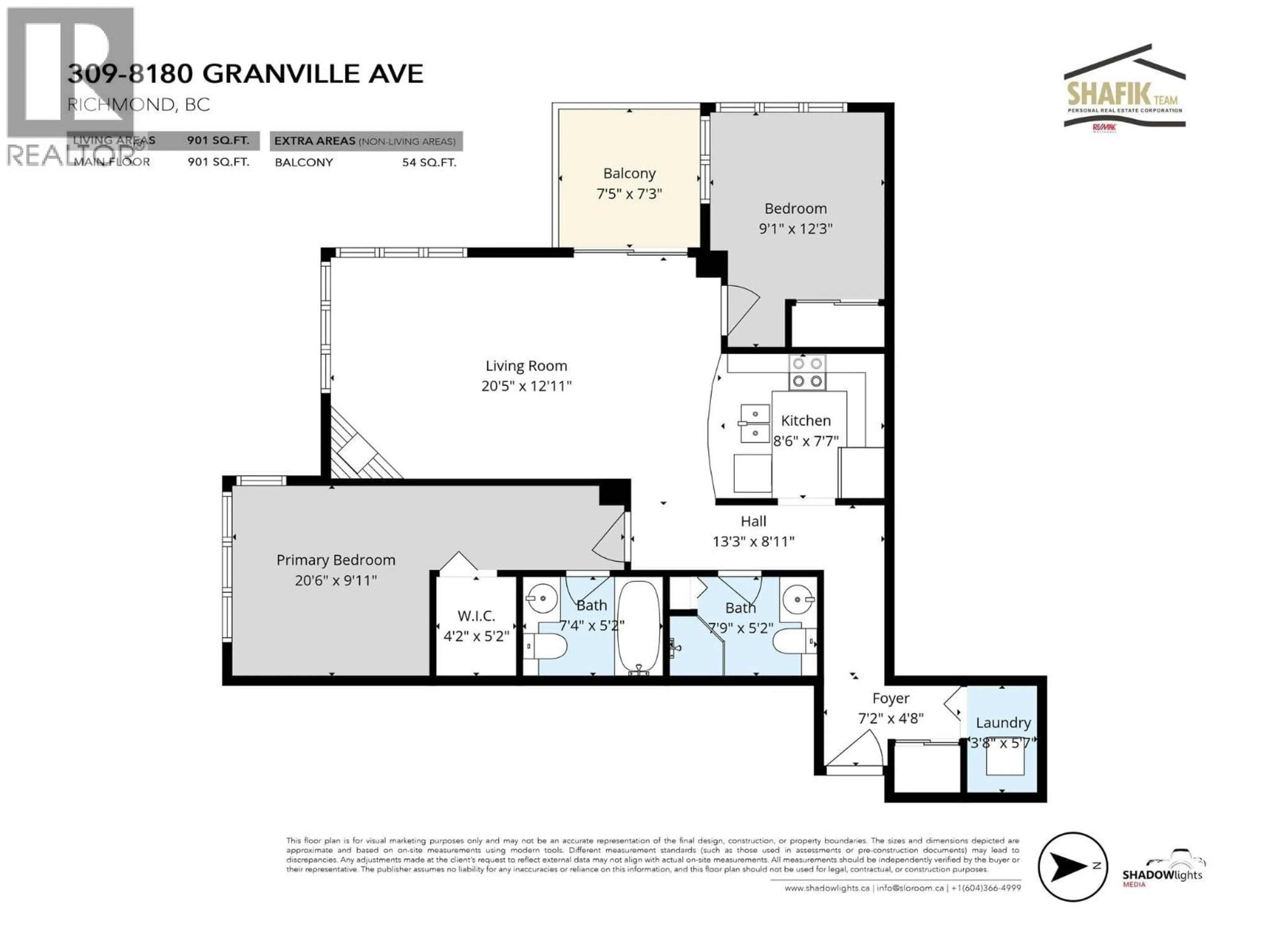Floor plan for 309 - 8180 GRANVILLE AVENUE, Richmond British Columbia V6Y4G1