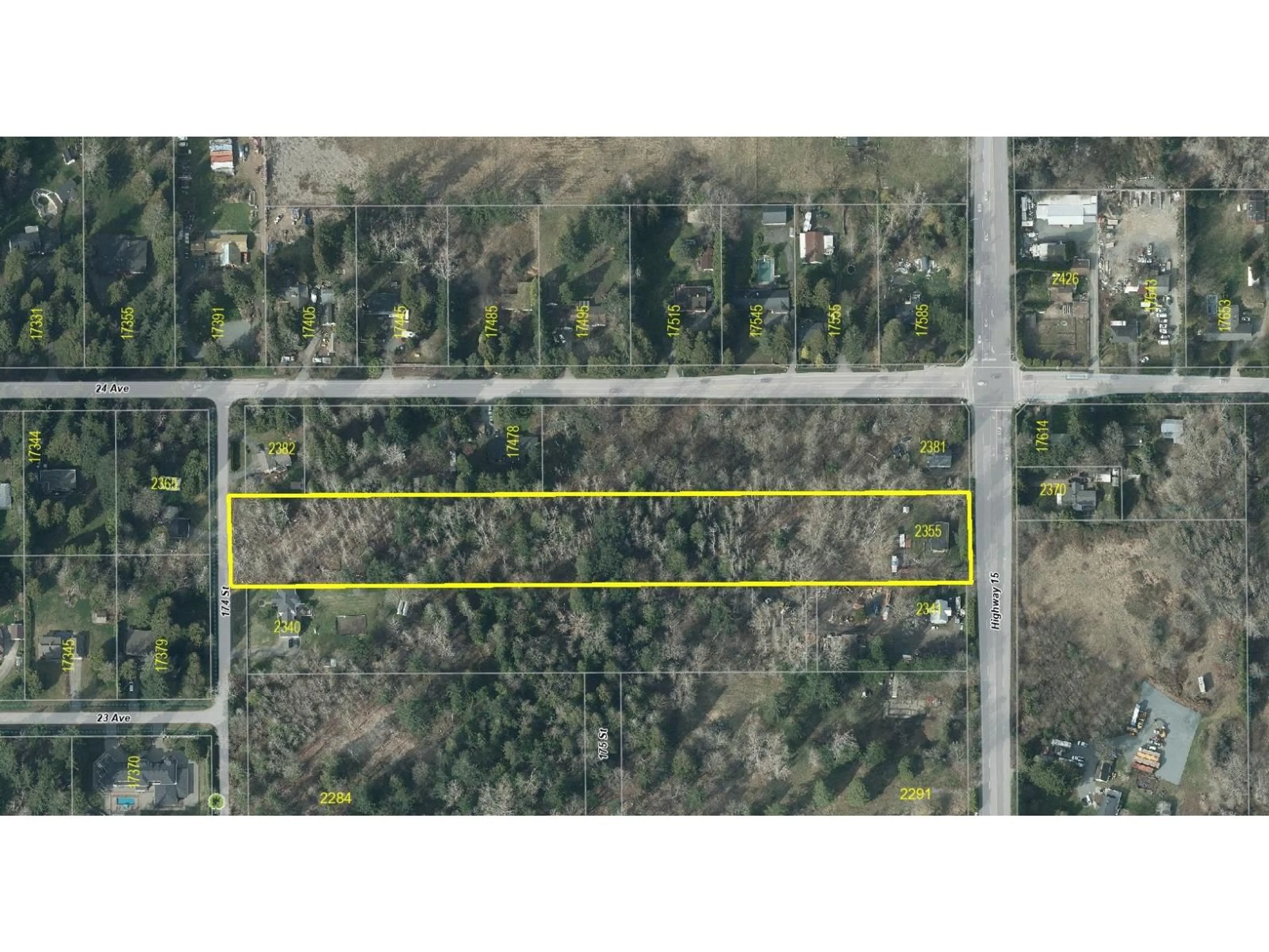 A pic from outside/outdoor area/front of a property/back of a property/a pic from drone, street for 2355 176, Surrey British Columbia V3Z9W4
