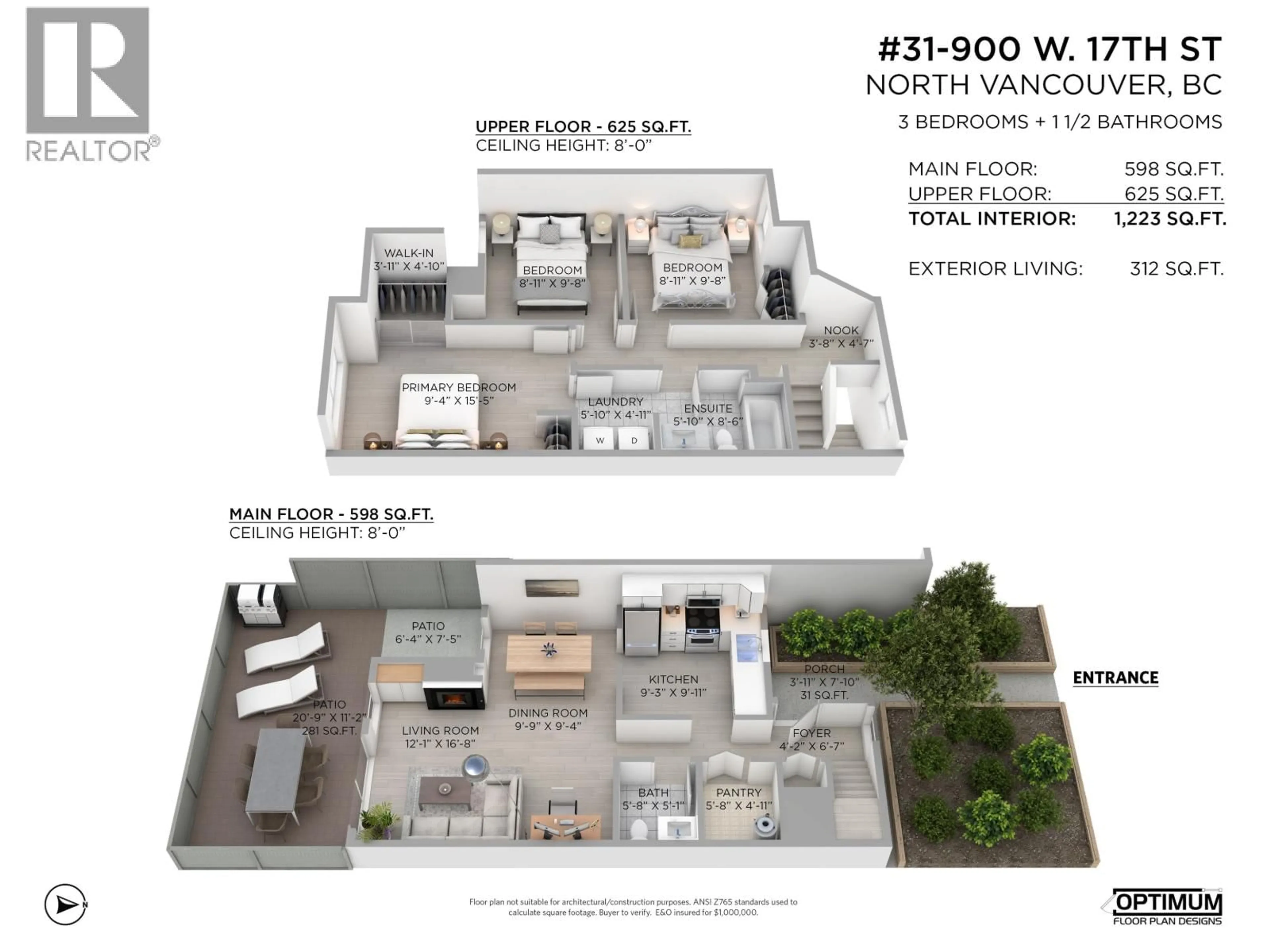 Floor plan for 31 - 900 17TH STREET, North Vancouver British Columbia V7P3K5
