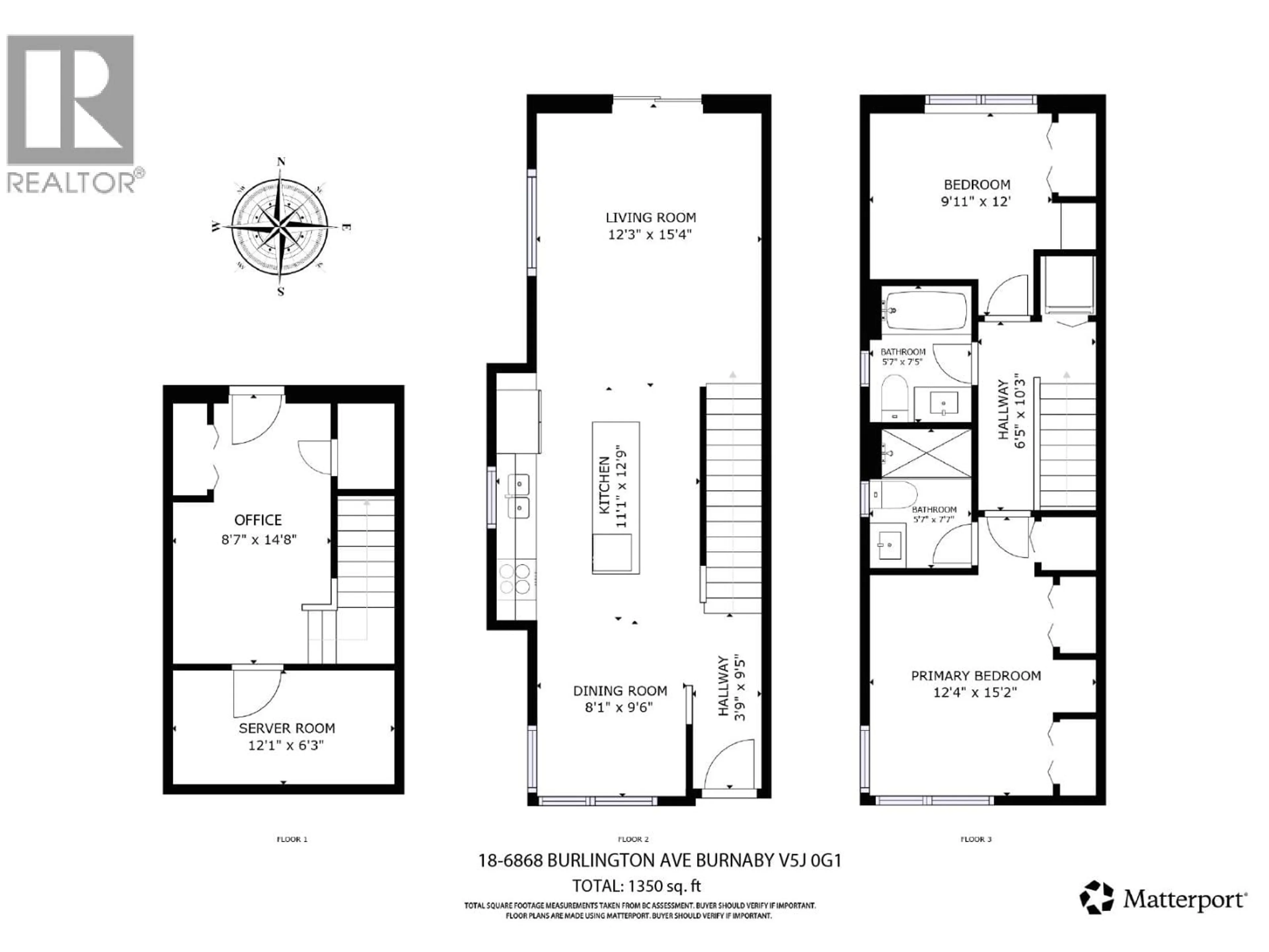 Floor plan for 18 - 6868 BURLINGTON AVENUE, Burnaby British Columbia V5J0G1