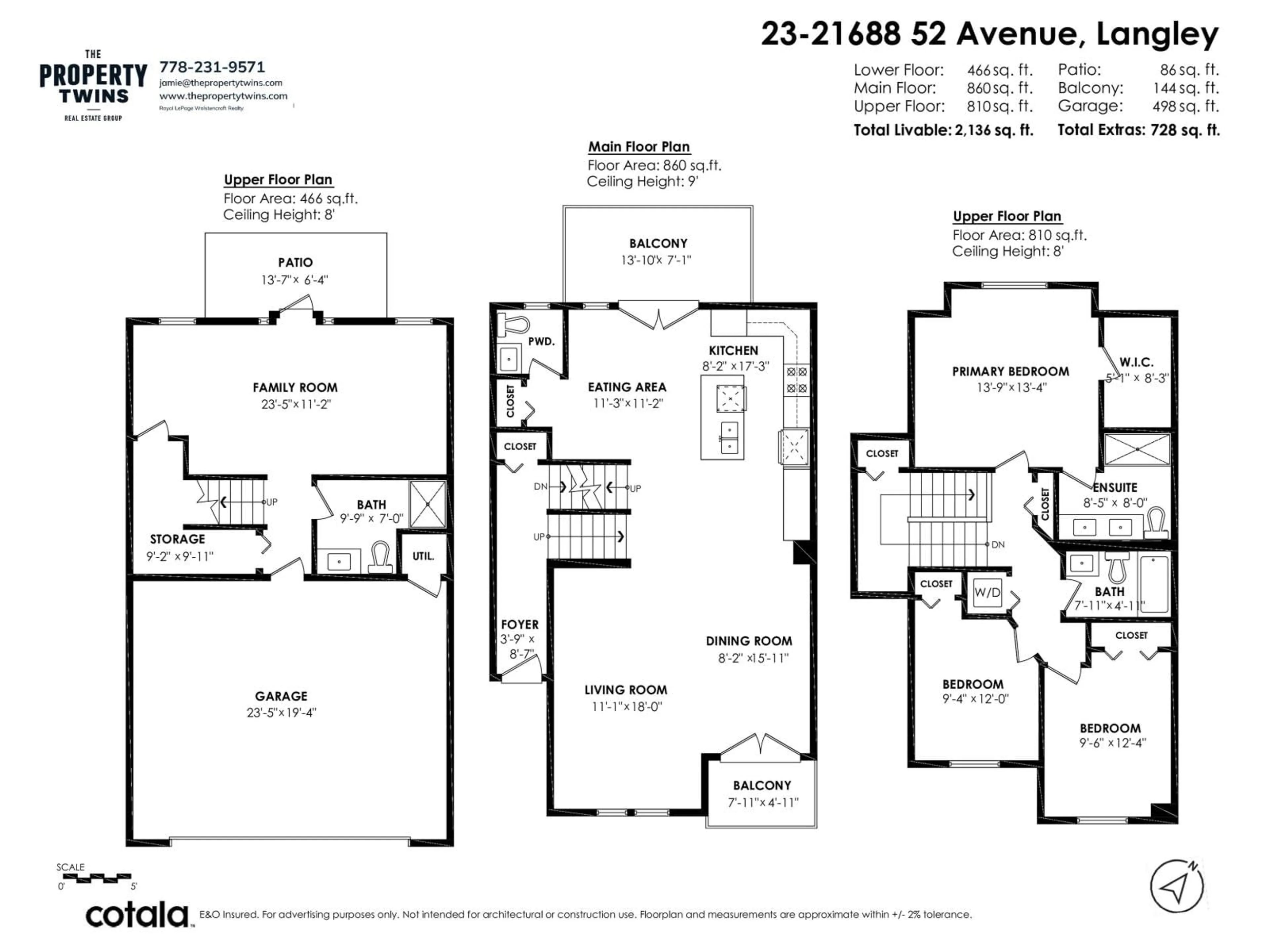 Floor plan for 23 - 21688 52, Langley British Columbia V2Y4K9
