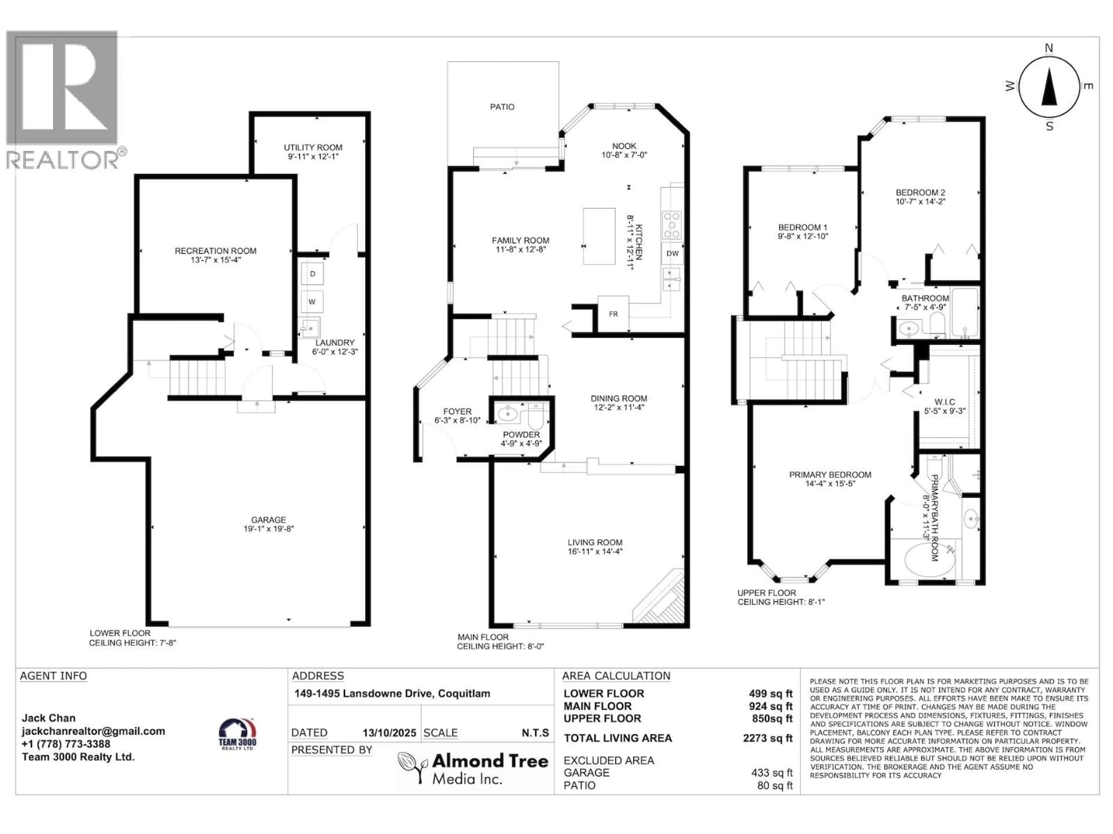 Floor plan for 149 - 1495 LANSDOWNE DRIVE, Coquitlam British Columbia V3E2X4