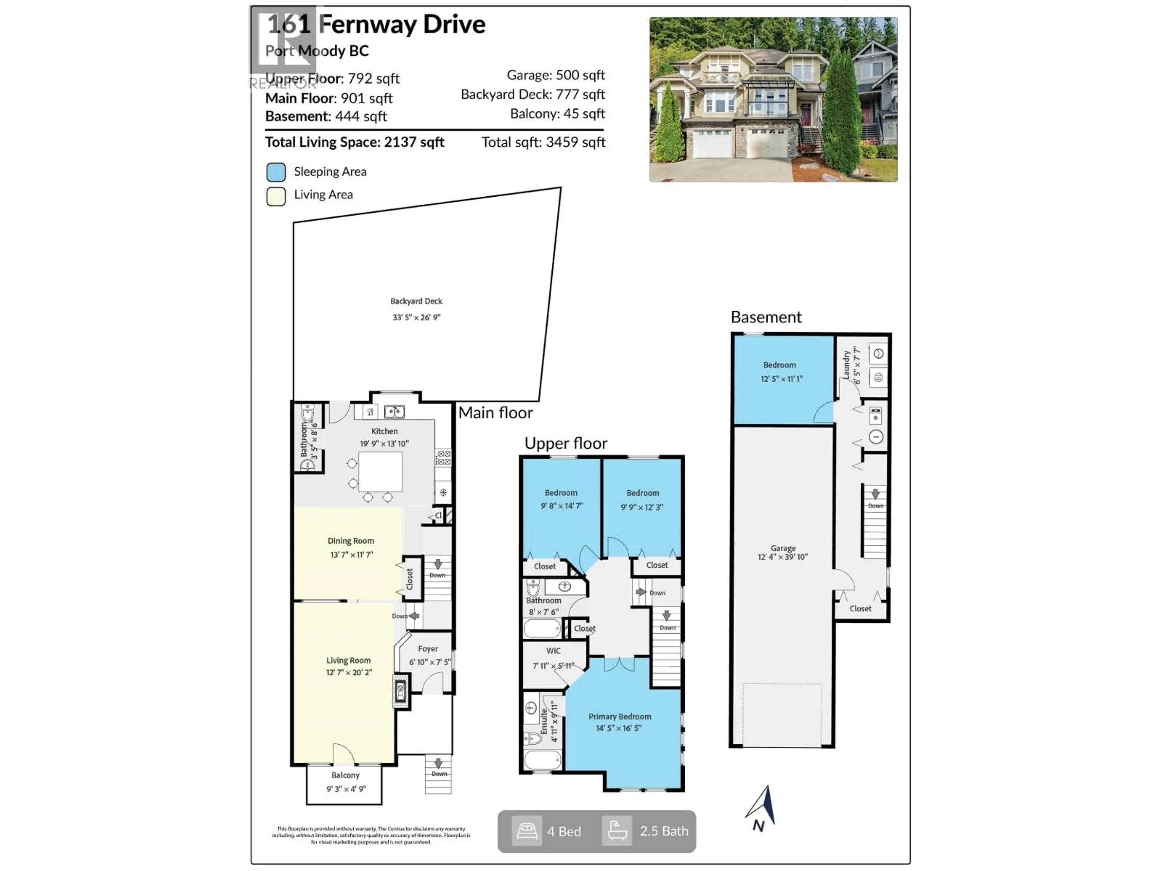 Floor plan for 161 FERNWAY DRIVE, Port Moody British Columbia V3H5M1
