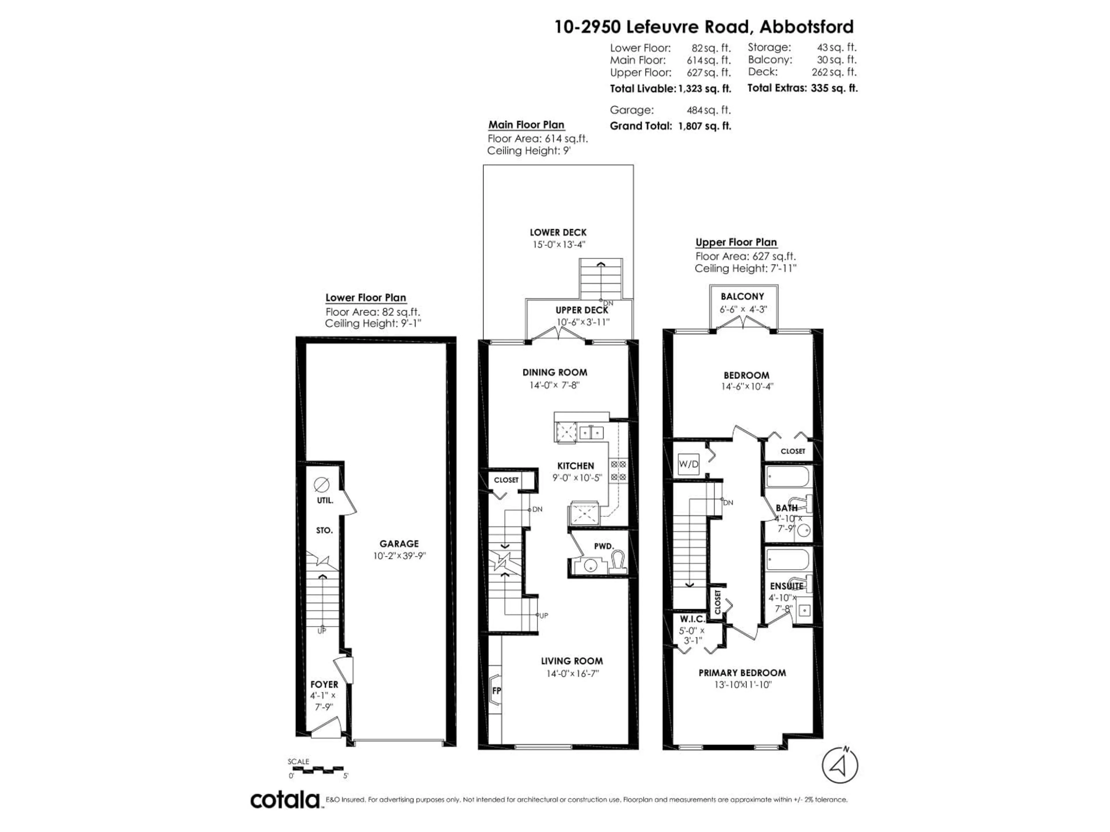 Floor plan for 10 - 2950 LEFEUVRE, Abbotsford British Columbia V4X0B2
