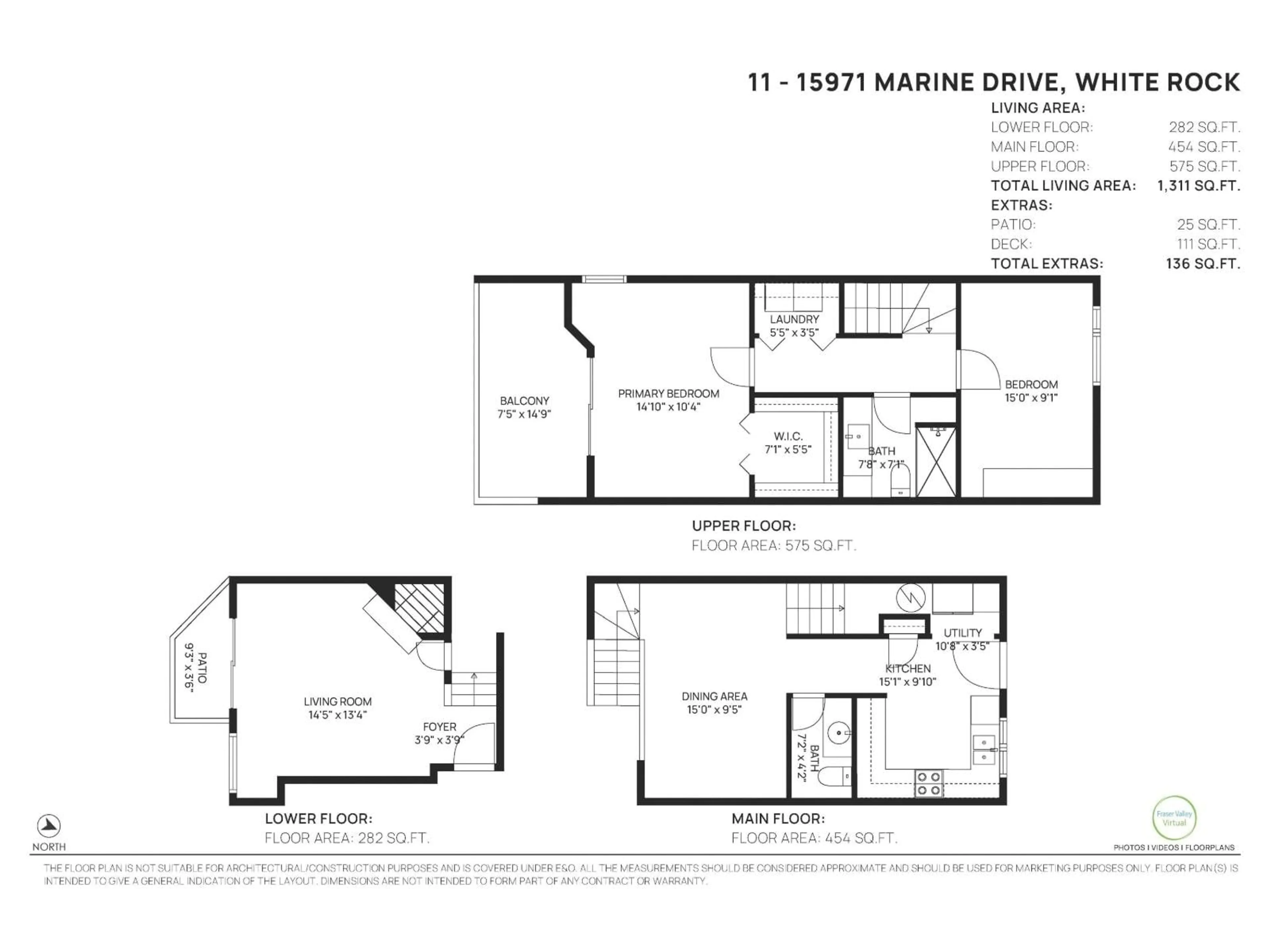 Floor plan for 11 - 15971 MARINE, White Rock British Columbia V4B1G1