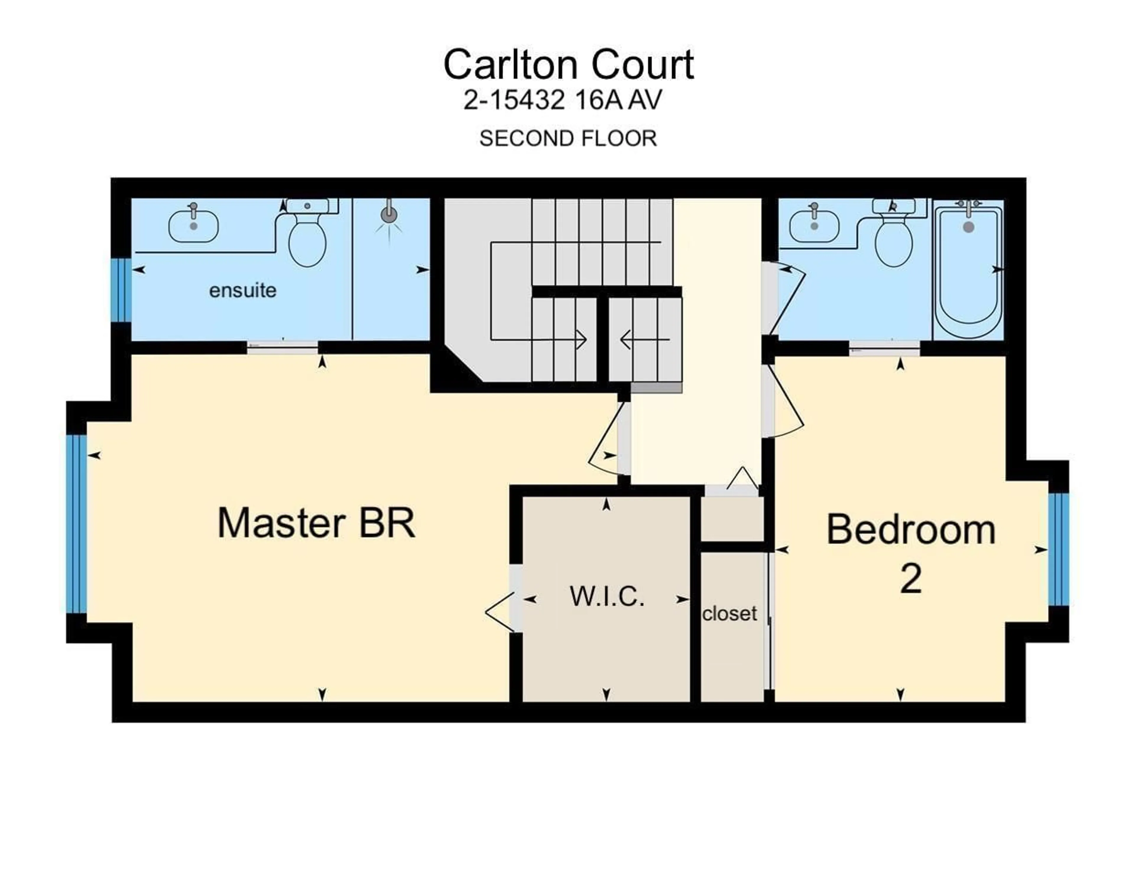 Floor plan for 2 - 15432 16A, Surrey British Columbia V4A1T3