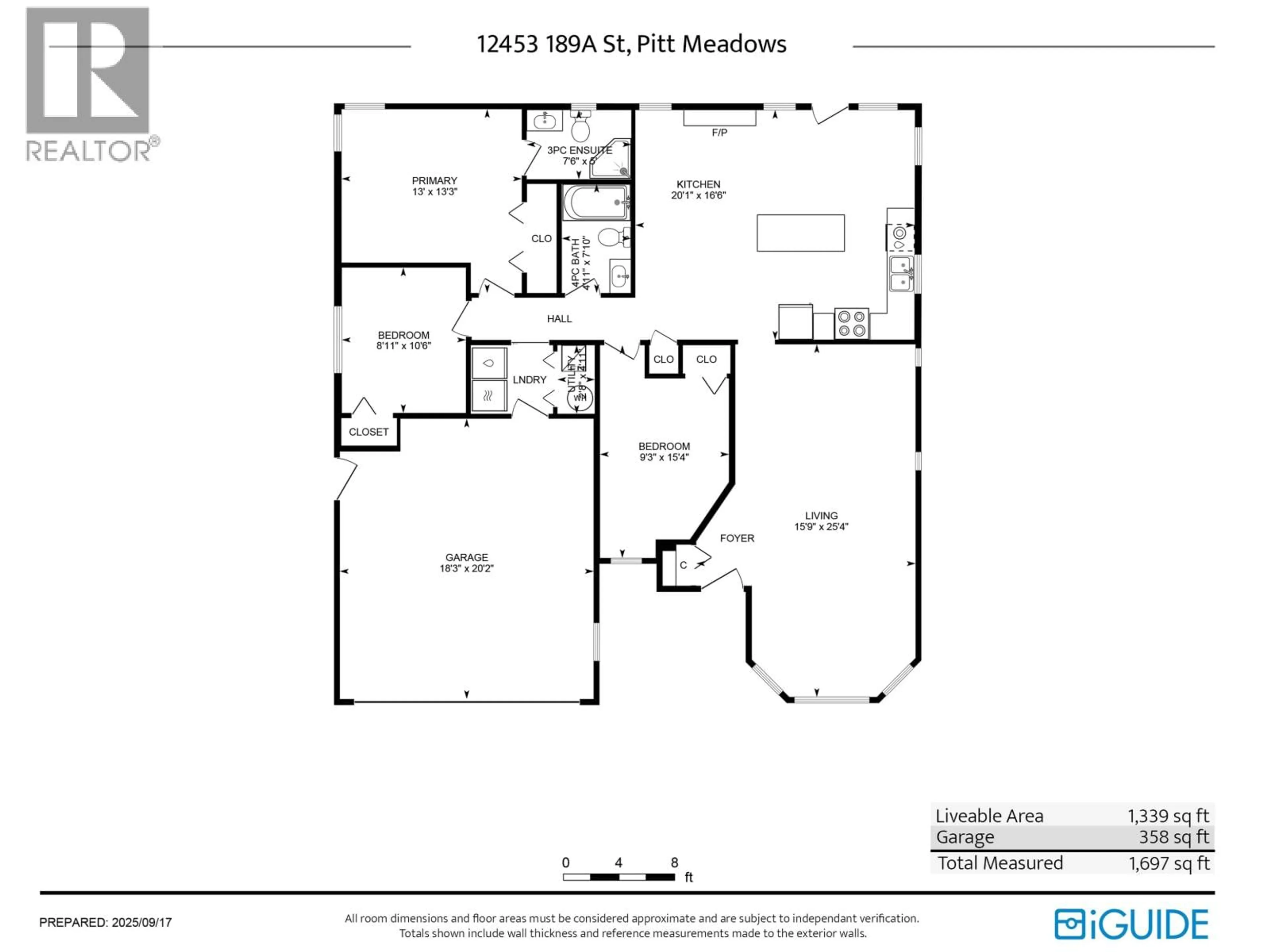 Floor plan for 12453 189A STREET, Pitt Meadows British Columbia V3Y2H2
