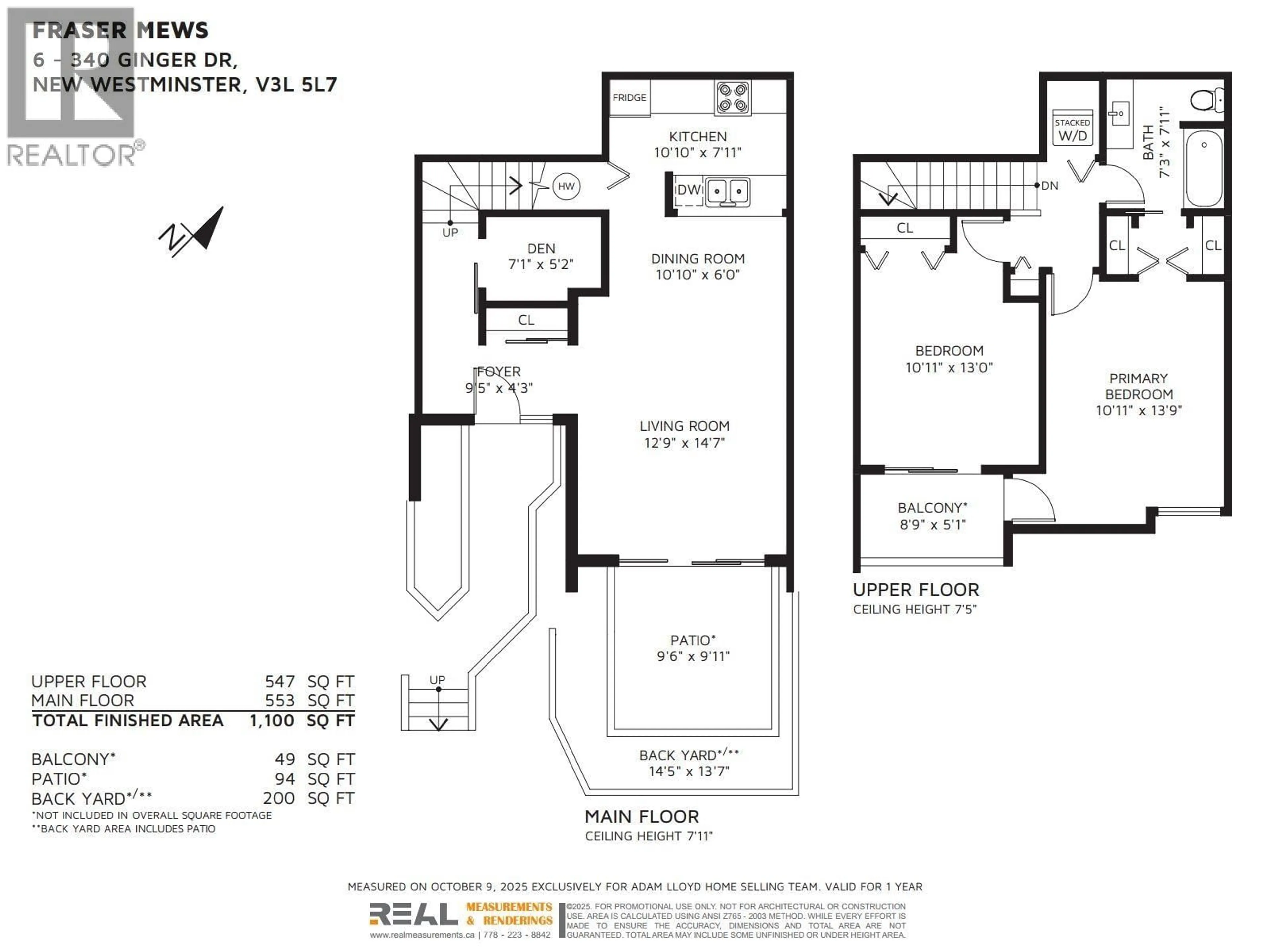 Floor plan for 6 - 340 GINGER DRIVE, New Westminster British Columbia V3L5L7