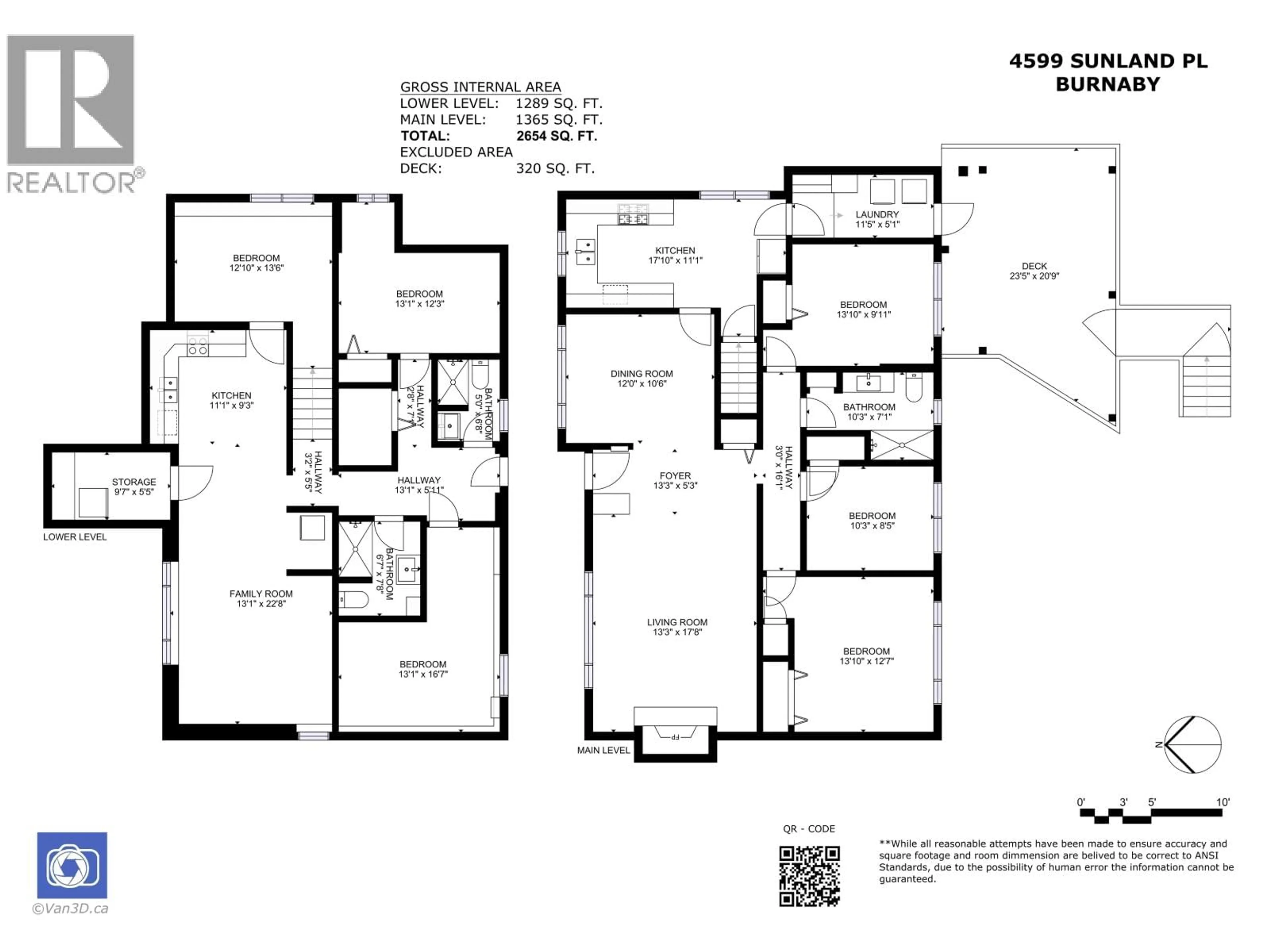Floor plan for 4599 SUNLAND PLACE, Burnaby British Columbia V5J3A3