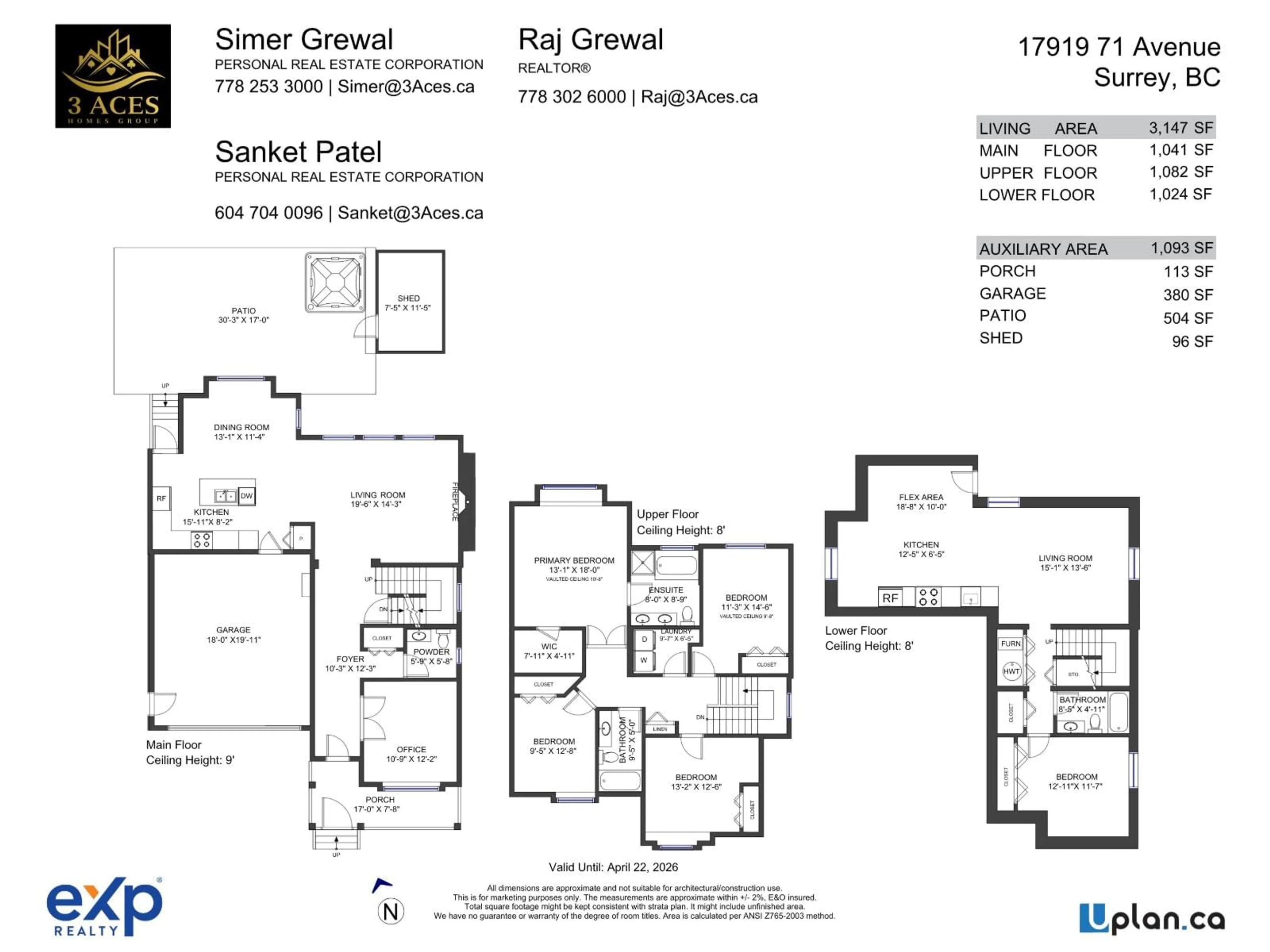 Floor plan for 17919 71, Surrey British Columbia V3S7C7
