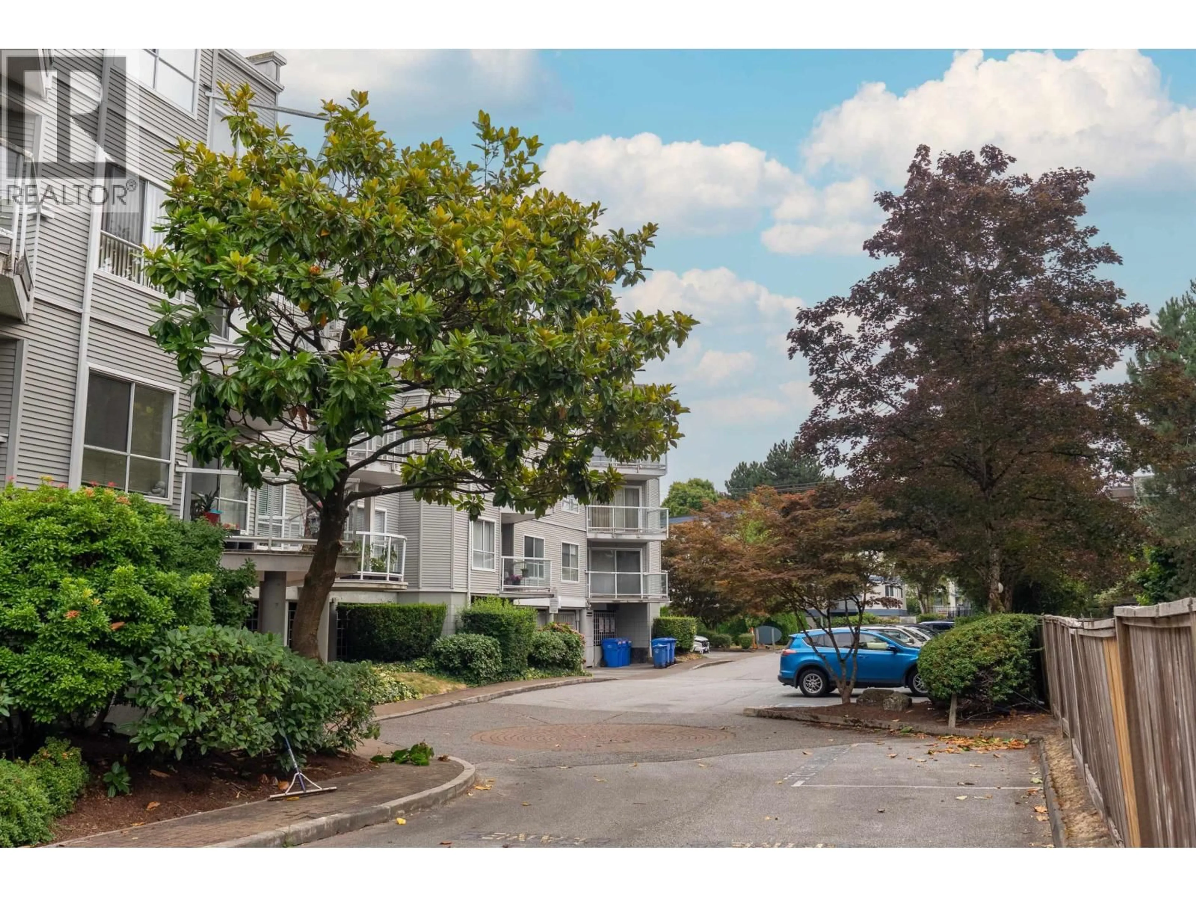 A pic from outside/outdoor area/front of a property/back of a property/a pic from drone, street for 107 - 8651 ACKROYD ROAD, Richmond British Columbia V6X1B6