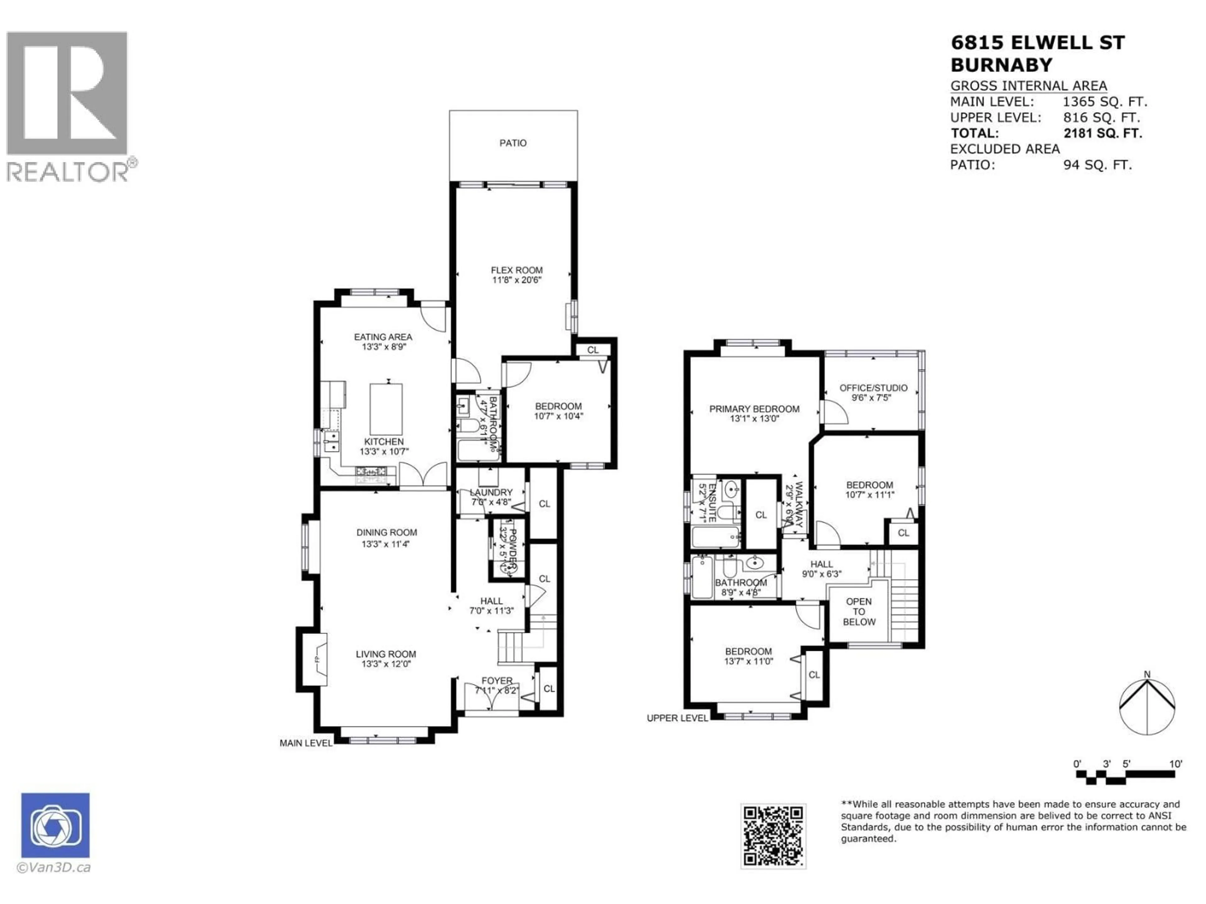Floor plan for 6815 ELWELL STREET, Burnaby British Columbia V5E1K2