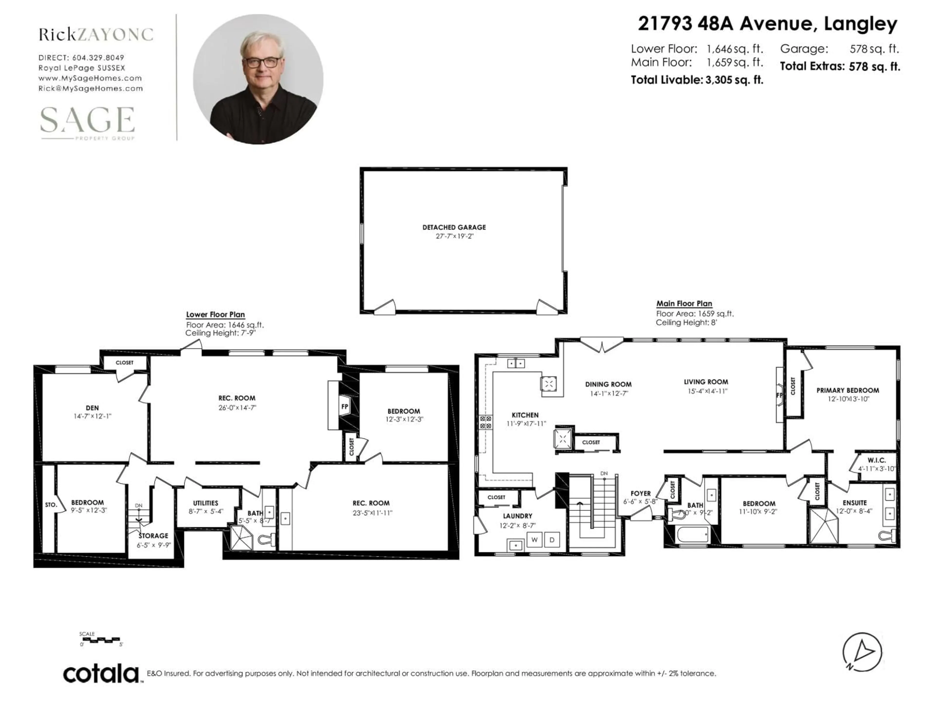 Floor plan for 21793 48A, Langley British Columbia V3A3P7