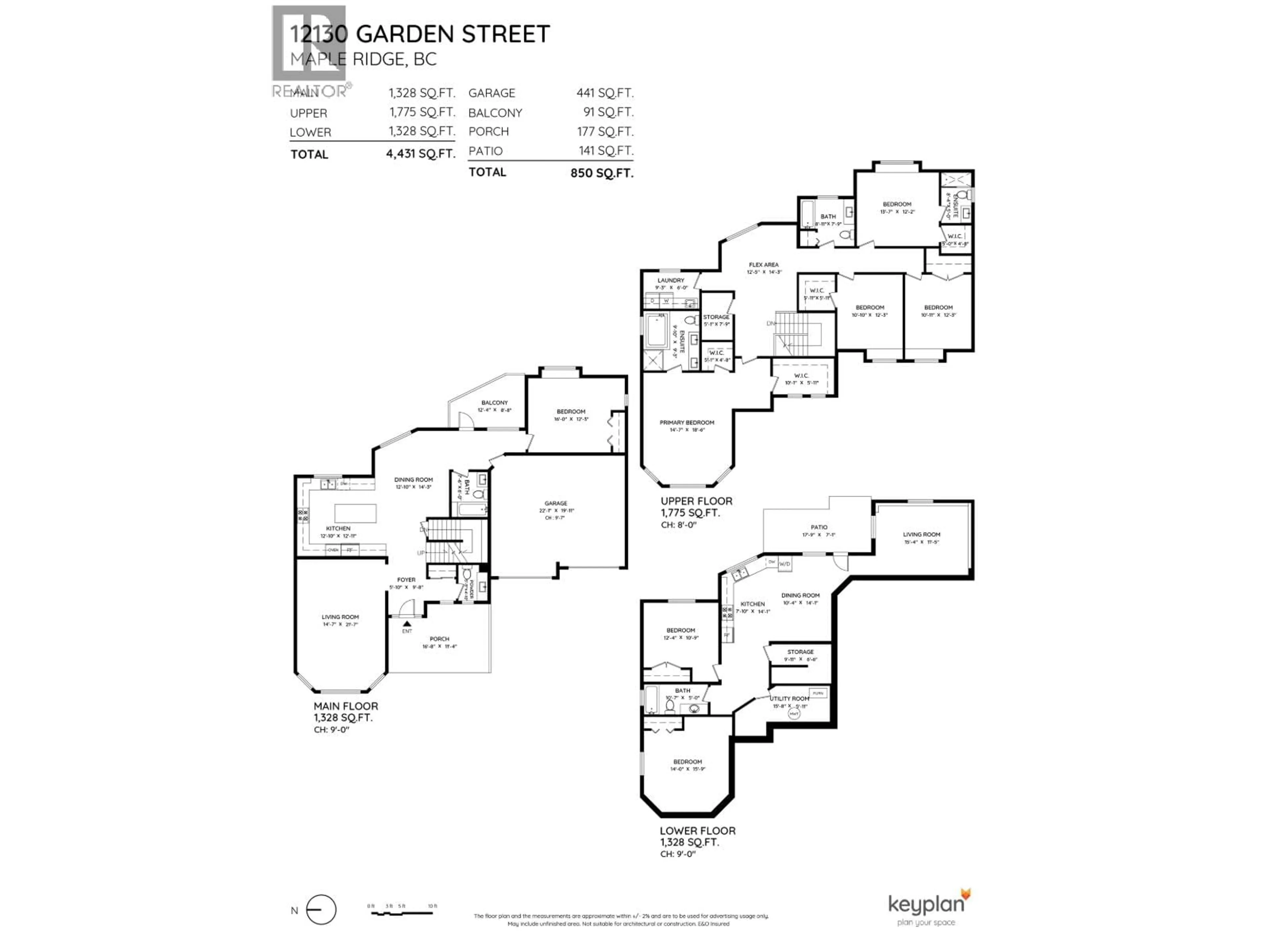 Floor plan for 12130 GARDEN STREET, Maple Ridge British Columbia V2X5Z3