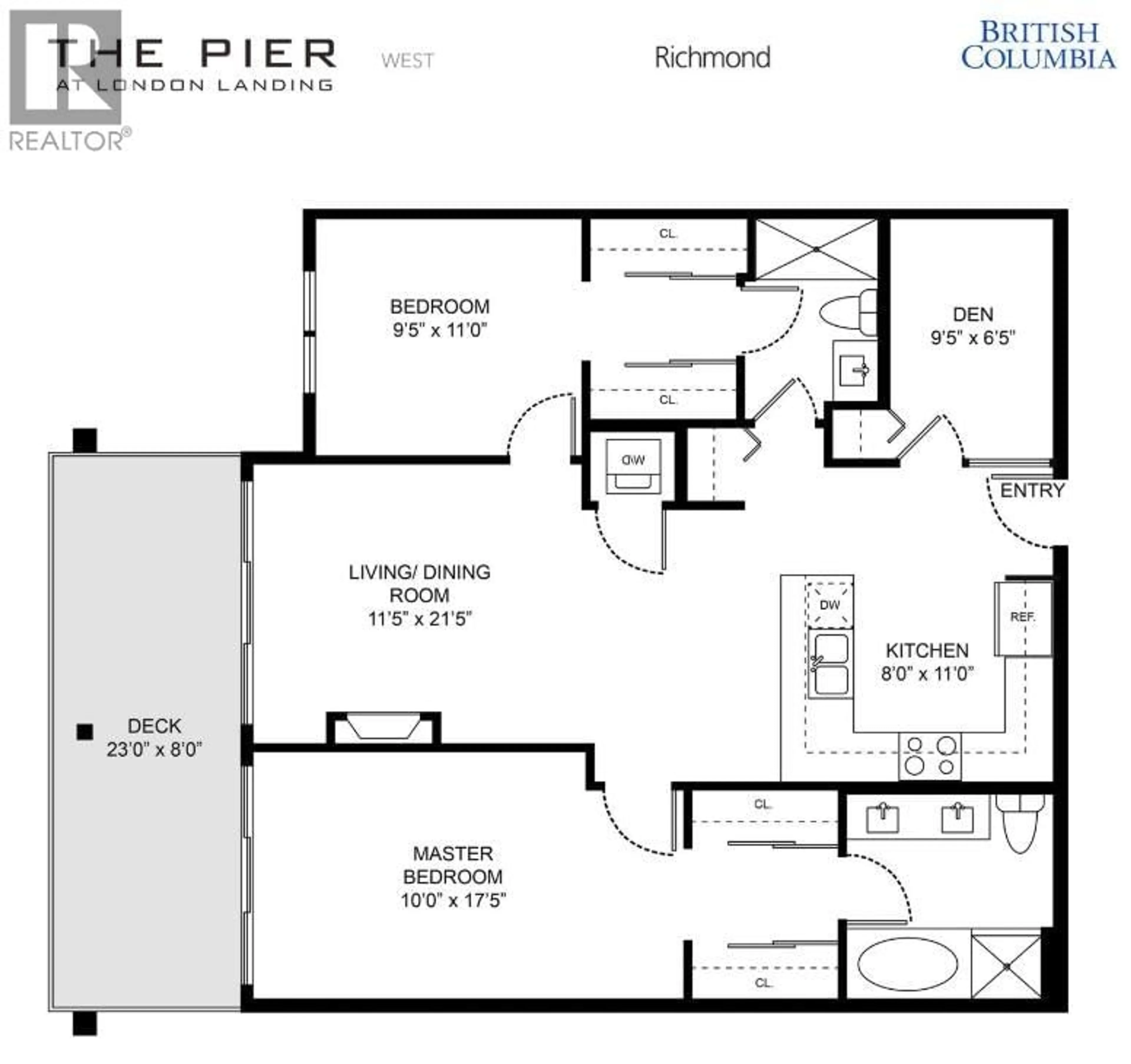 Floor plan for 209 - 6160 LONDON ROAD, Richmond British Columbia V7E4J2