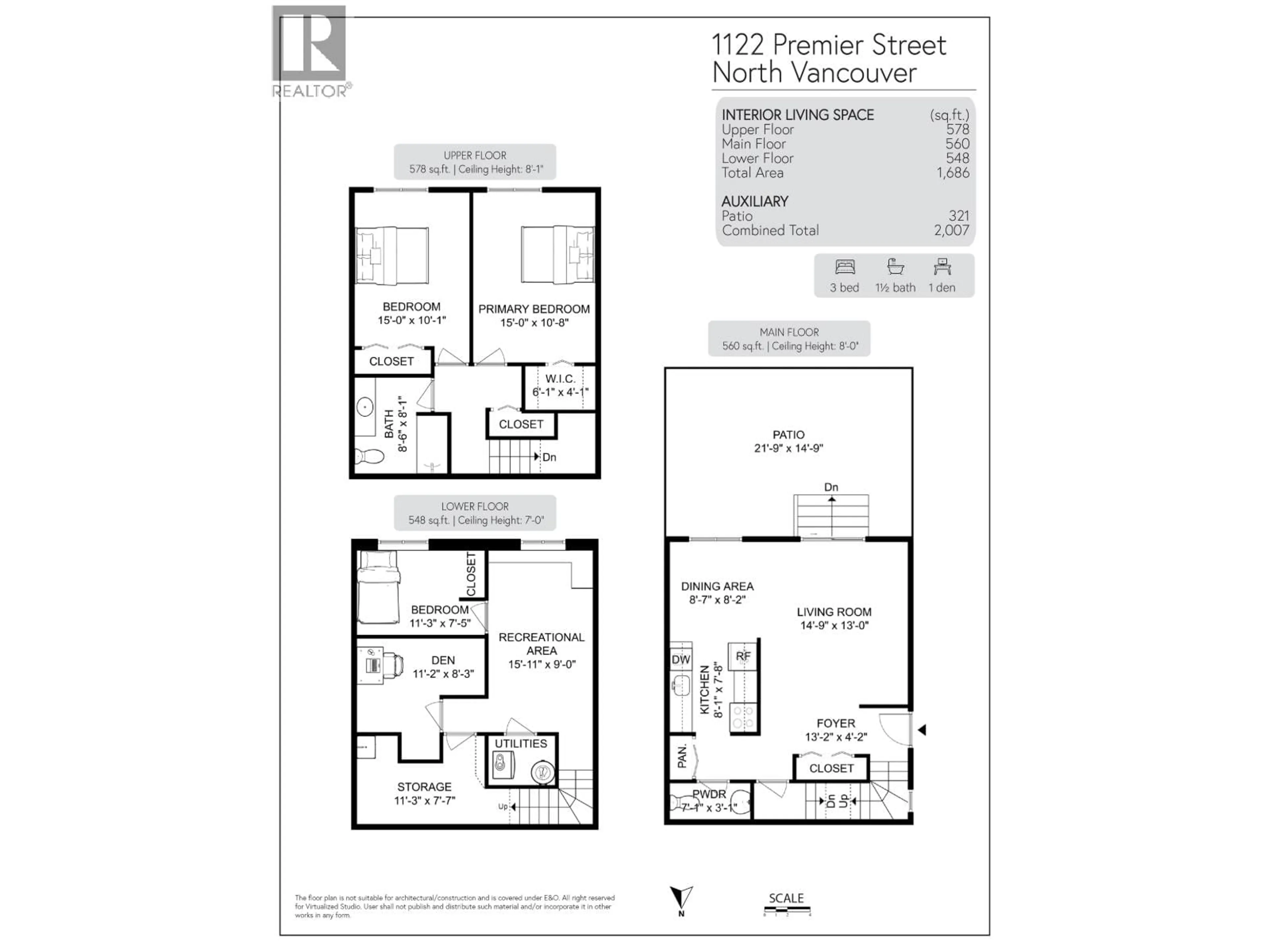Floor plan for 1122 PREMIER STREET, North Vancouver British Columbia V7J2H3