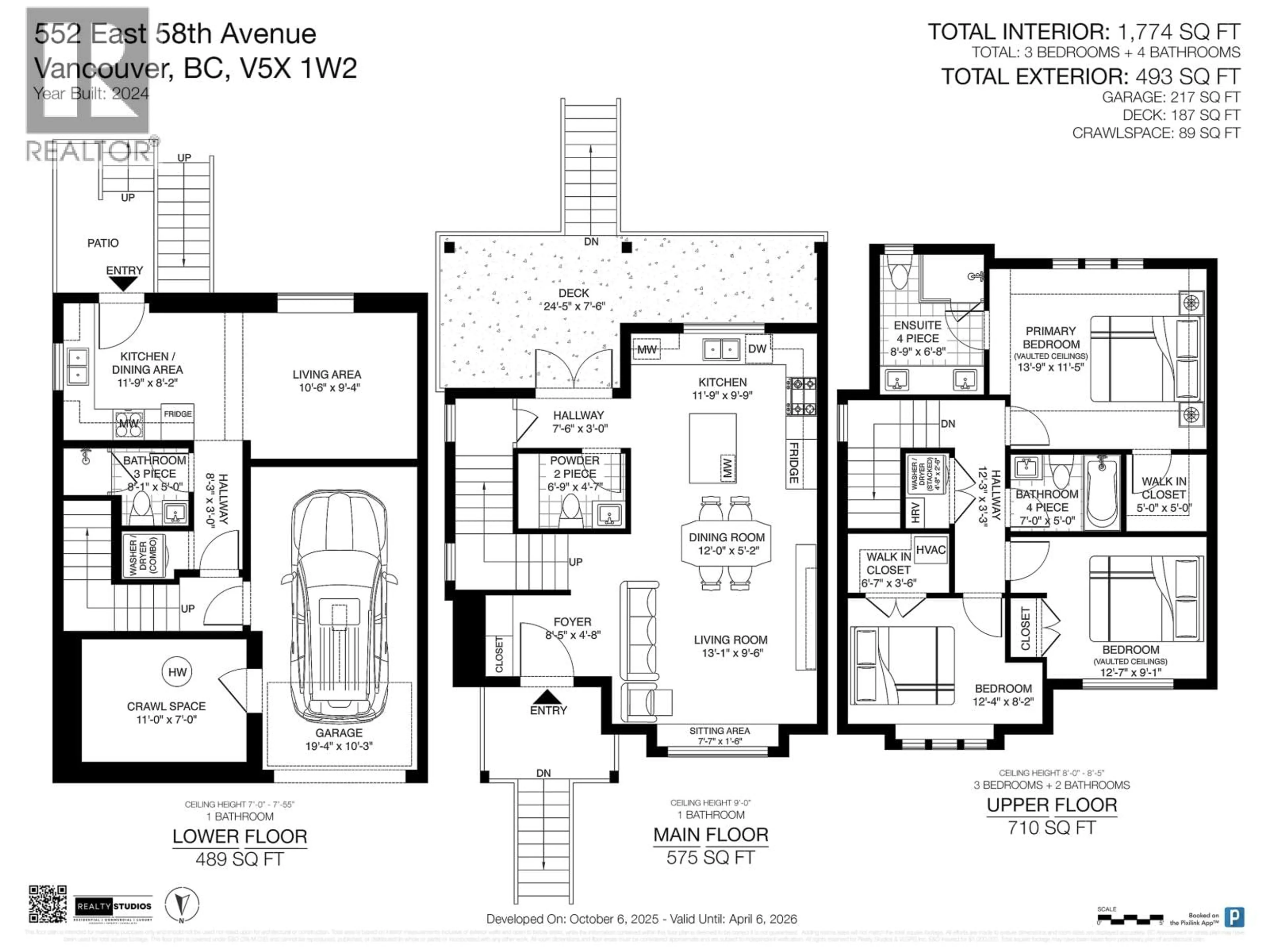 Floor plan for 552 58TH AVENUE, Vancouver British Columbia V5X1W2