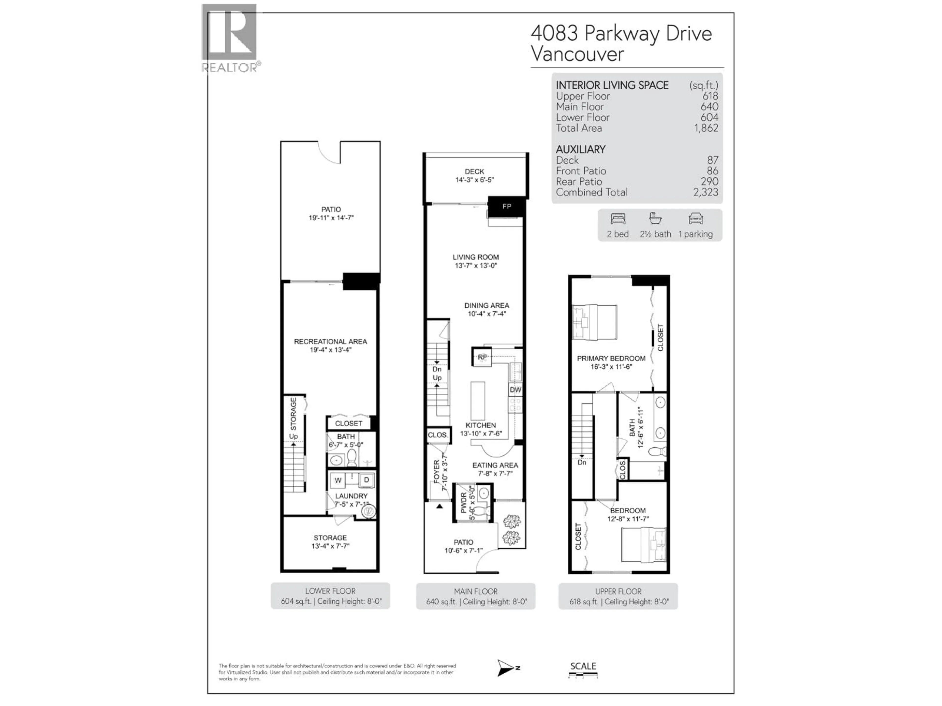 Floor plan for 4083 PARKWAY DRIVE, Vancouver British Columbia V6L3C9