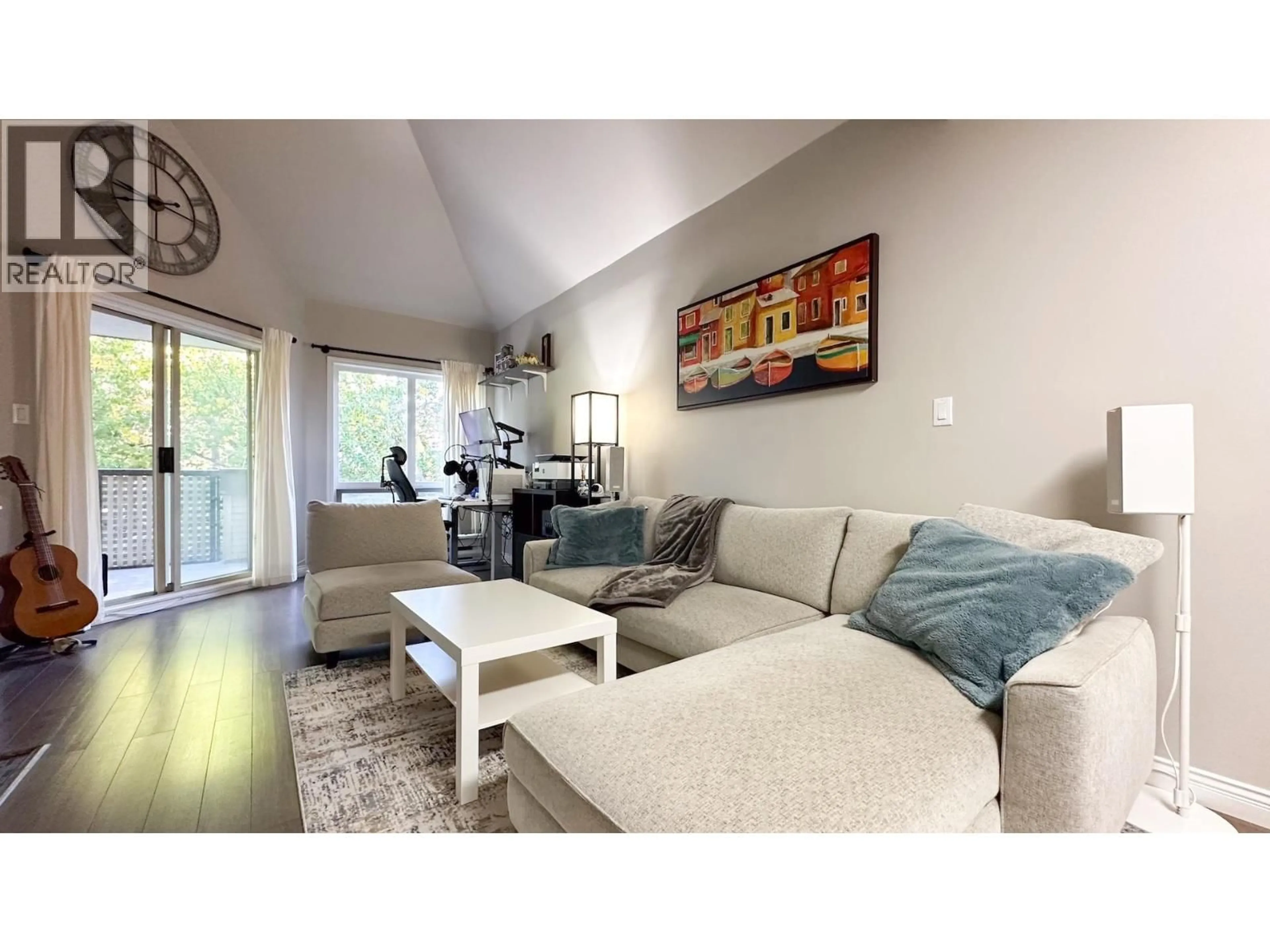 Living room with furniture, wood/laminate floor for 305 - 7457 MOFFATT ROAD, Richmond British Columbia V6Y1X9