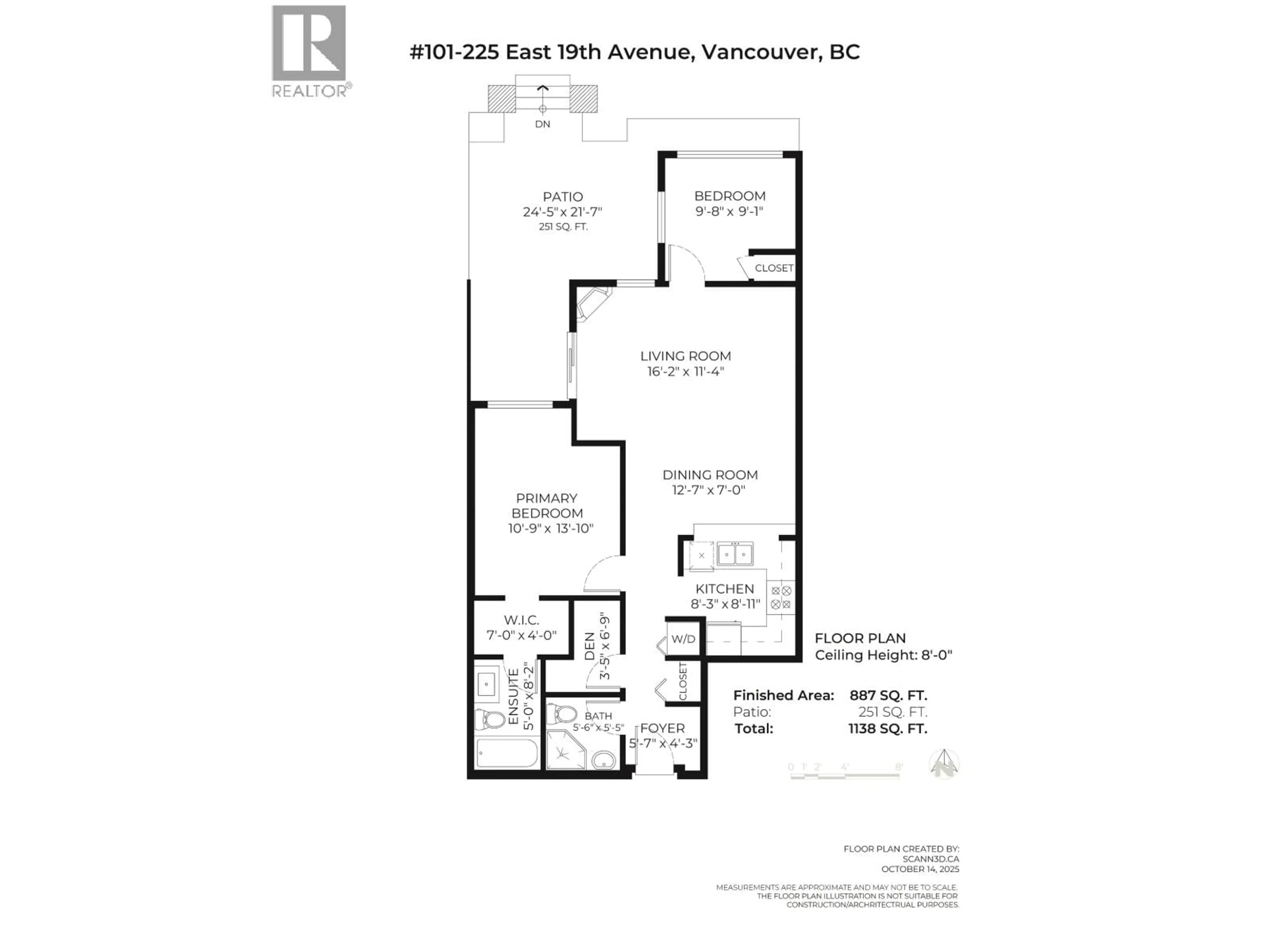 Floor plan for 101 - 225 19TH AVENUE, Vancouver British Columbia V5V1J3