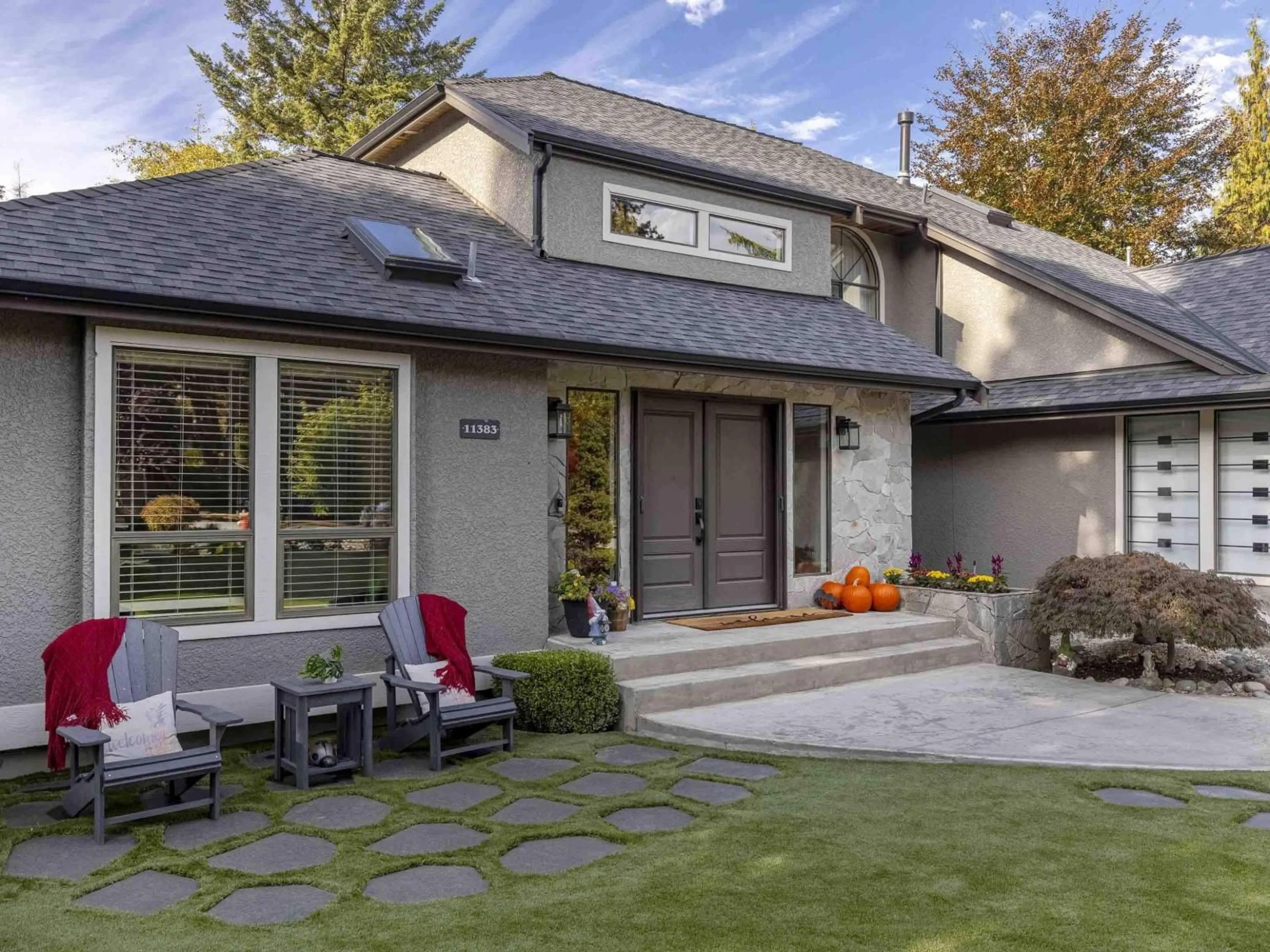 Home with brick exterior material, street for 11383 153A, Surrey British Columbia V3R9J2