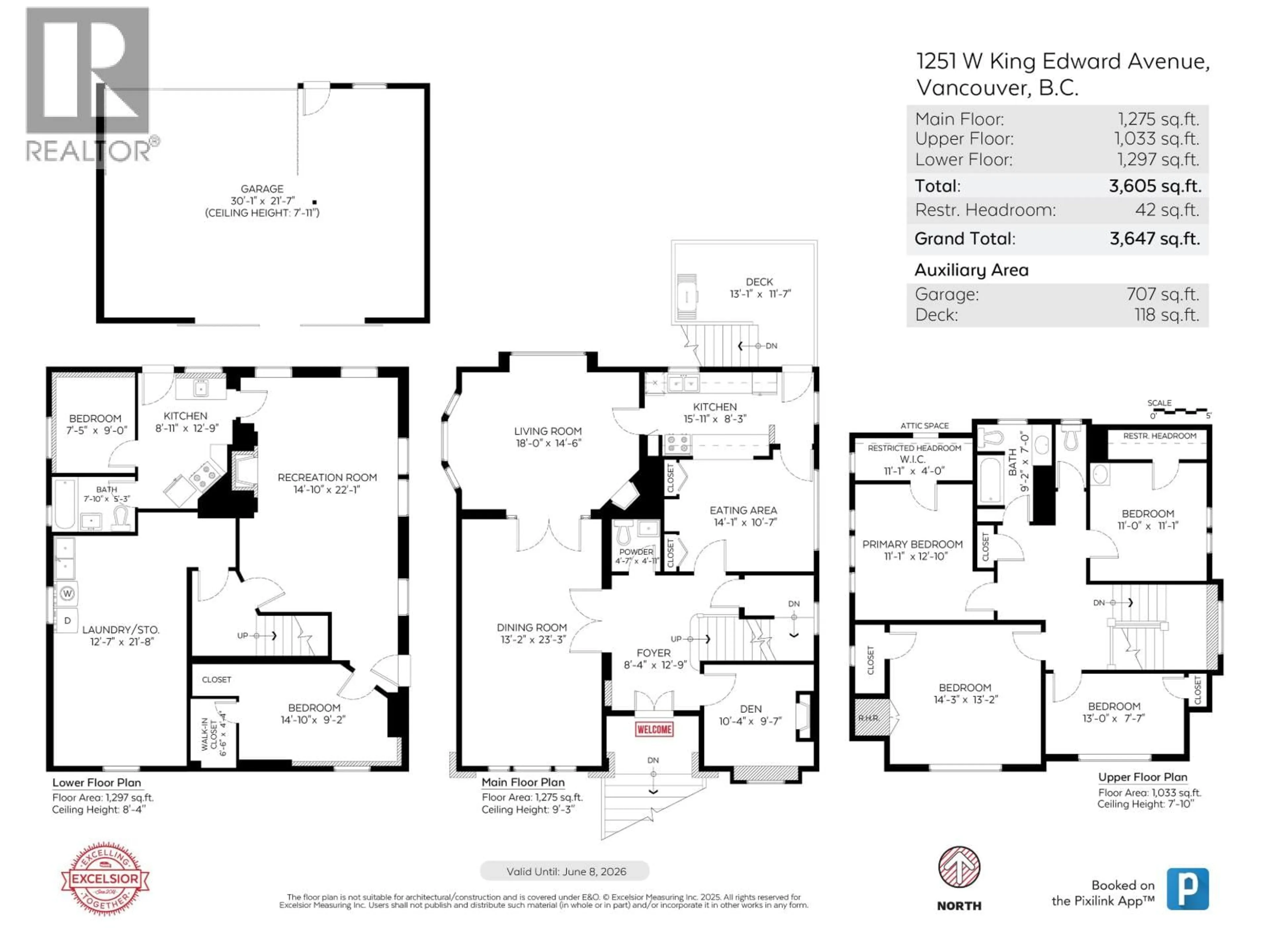 Floor plan for 1251 KING EDWARD AVENUE, Vancouver British Columbia V6H1Z8