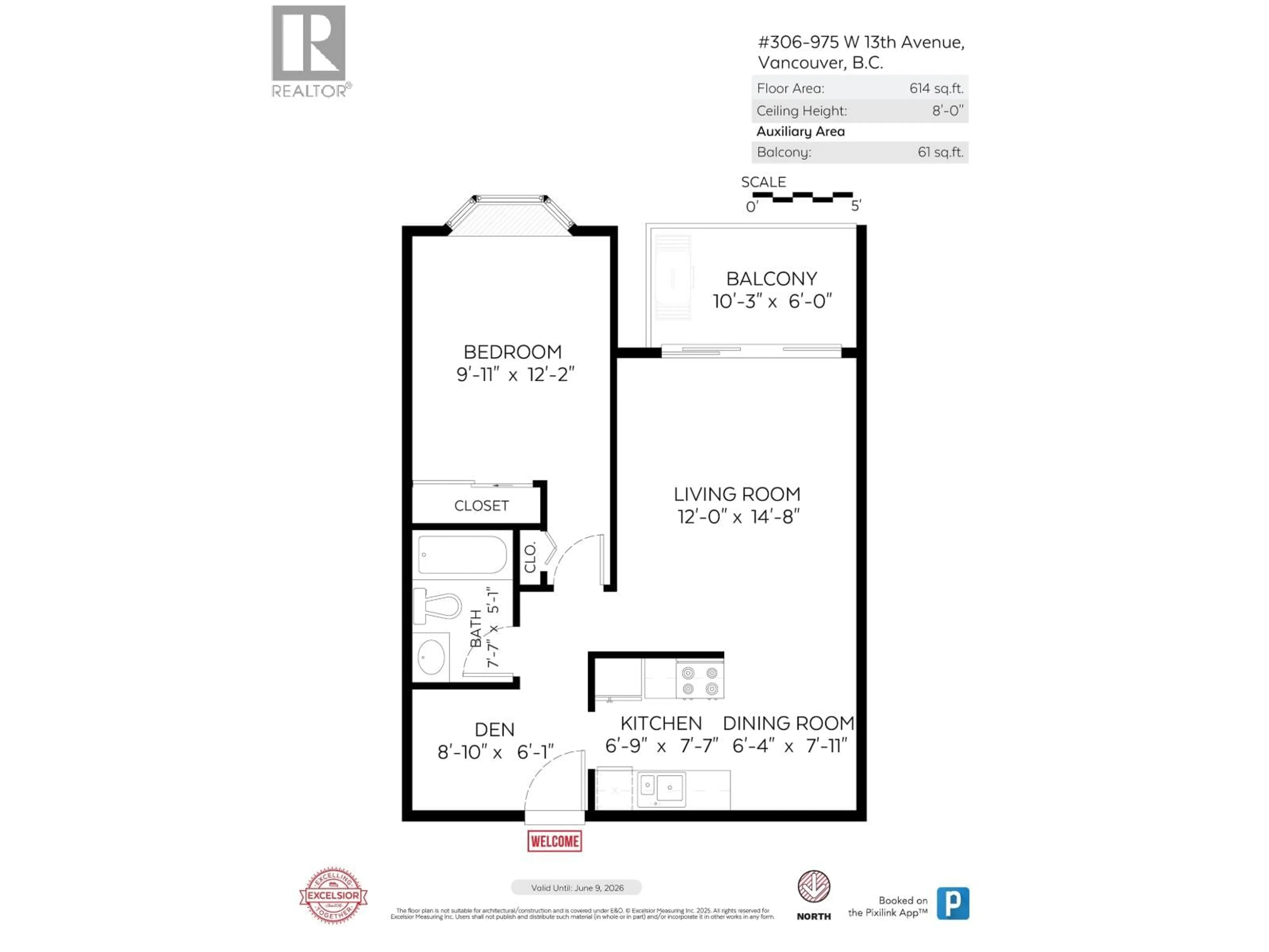 Floor plan for 306 - 975 13TH AVENUE, Vancouver British Columbia V5Z1P4