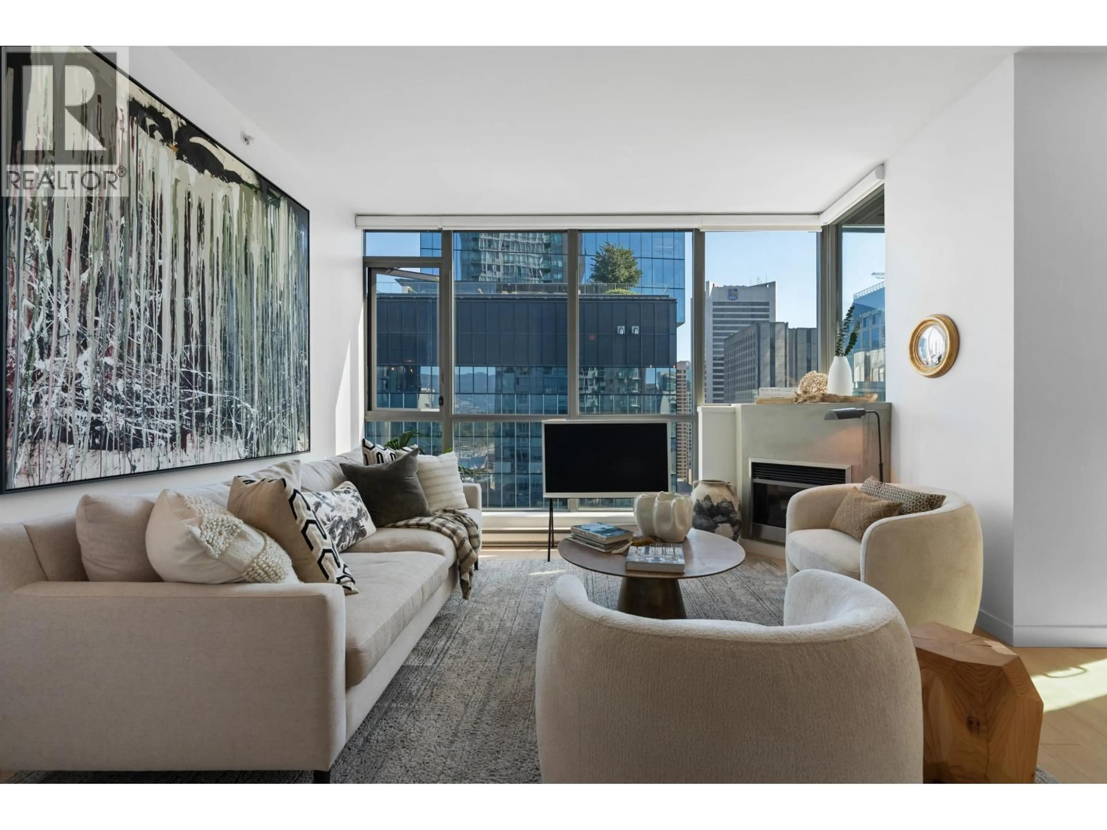 Living room with furniture, unknown for 2704 - 1189 MELVILLE STREET, Vancouver British Columbia V6E4T8